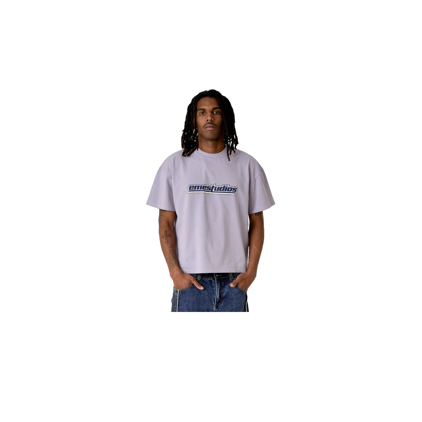 Eme Studios Outline Lavender Oversized T-Shirt