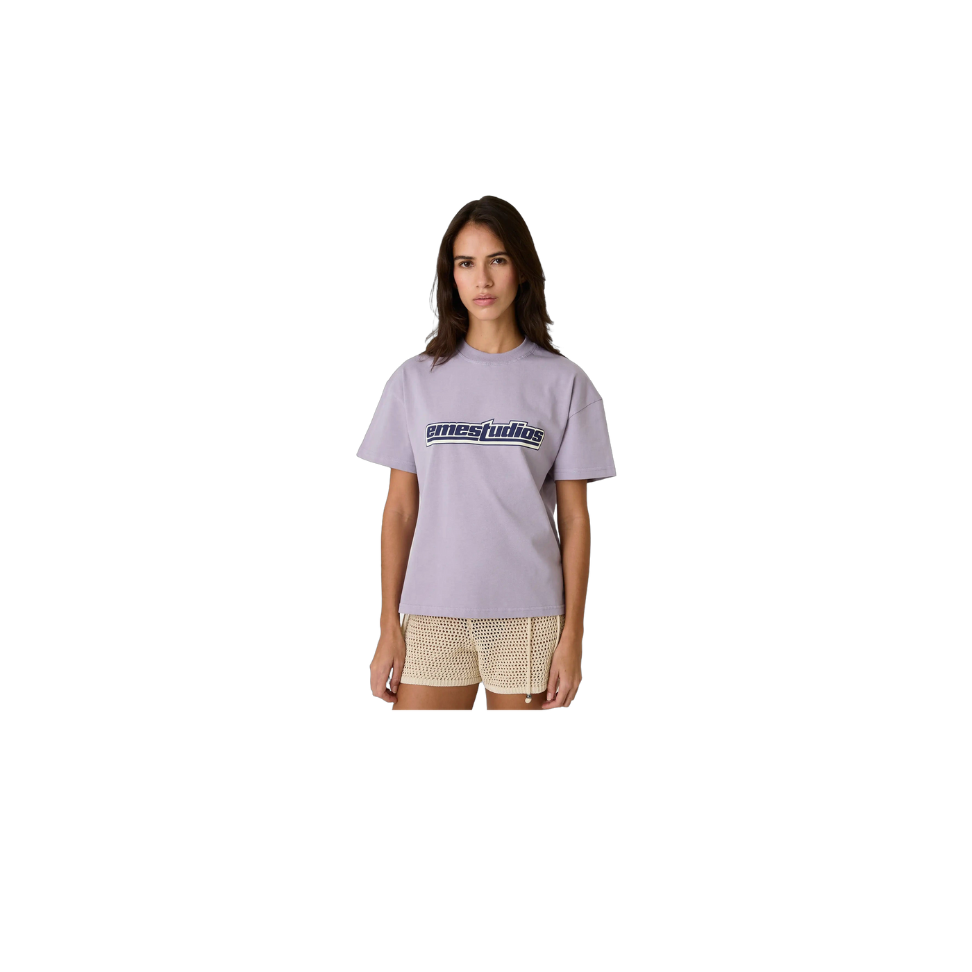 Eme Studios Outline Lavender Oversized T-Shirt