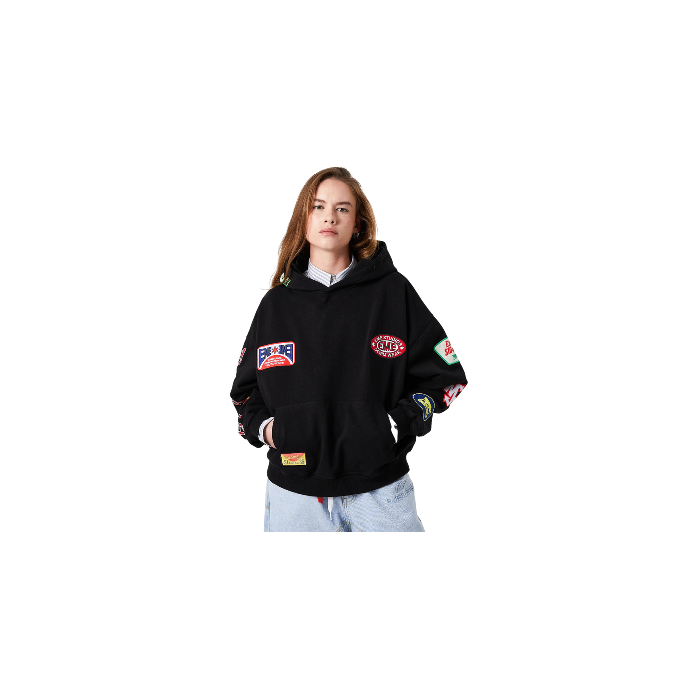 Eme Studios Patches Shadow Oversized Hoodie
