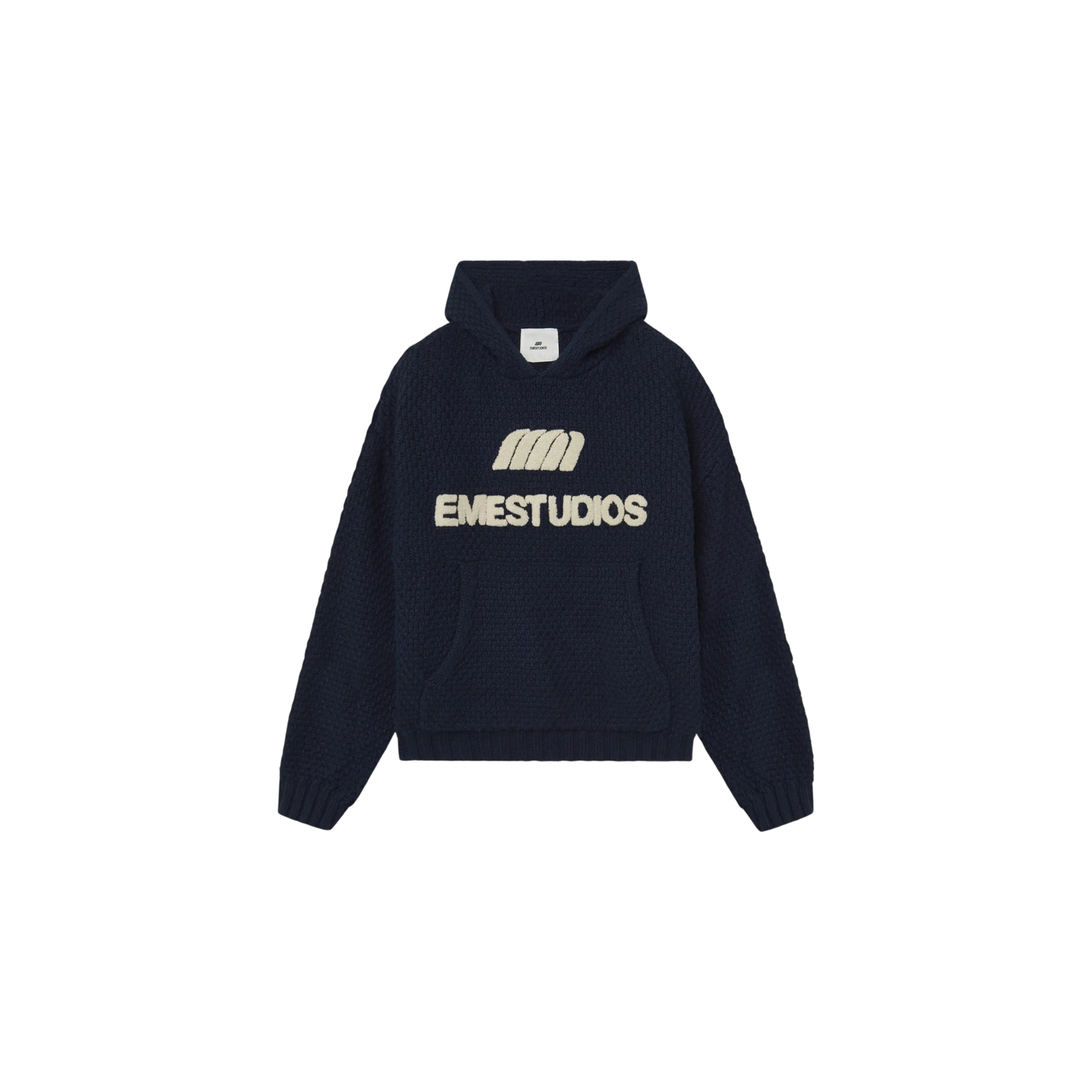 Eme Studios Pidgey Navy Knitted Oversized Hoodie