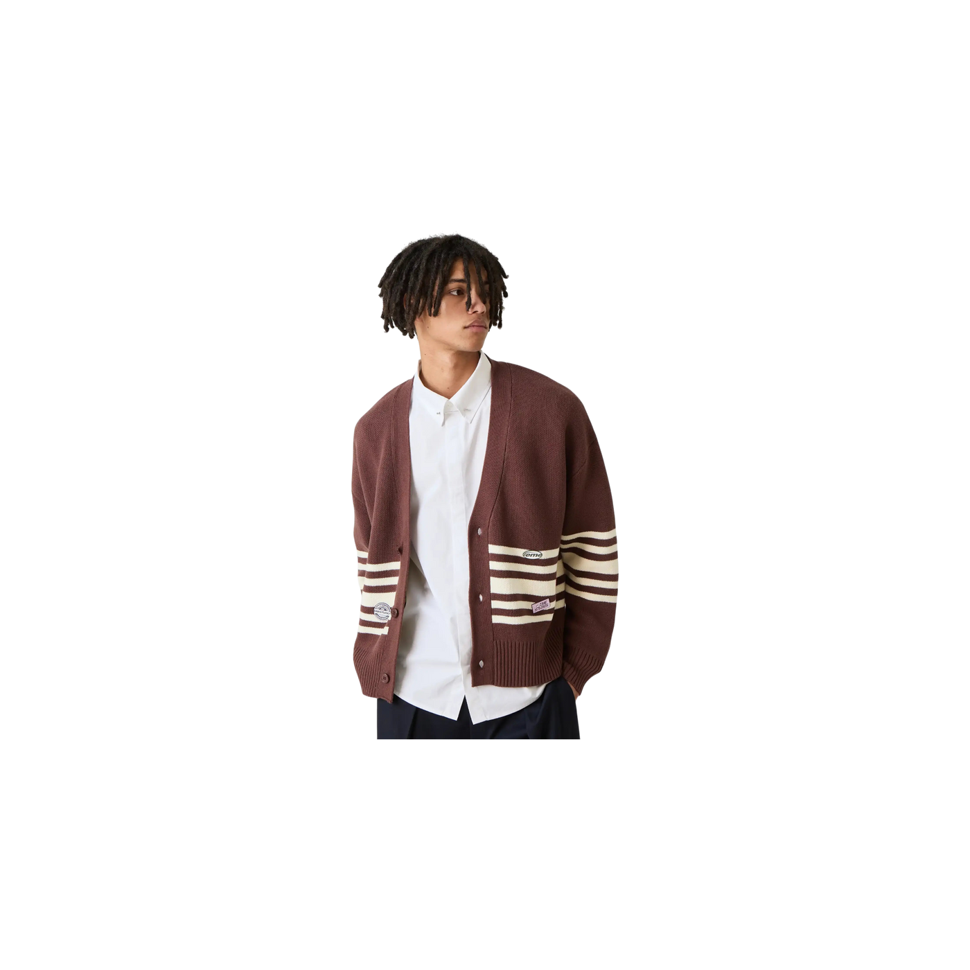 Eme Studios Pins Chocolate Cardigan