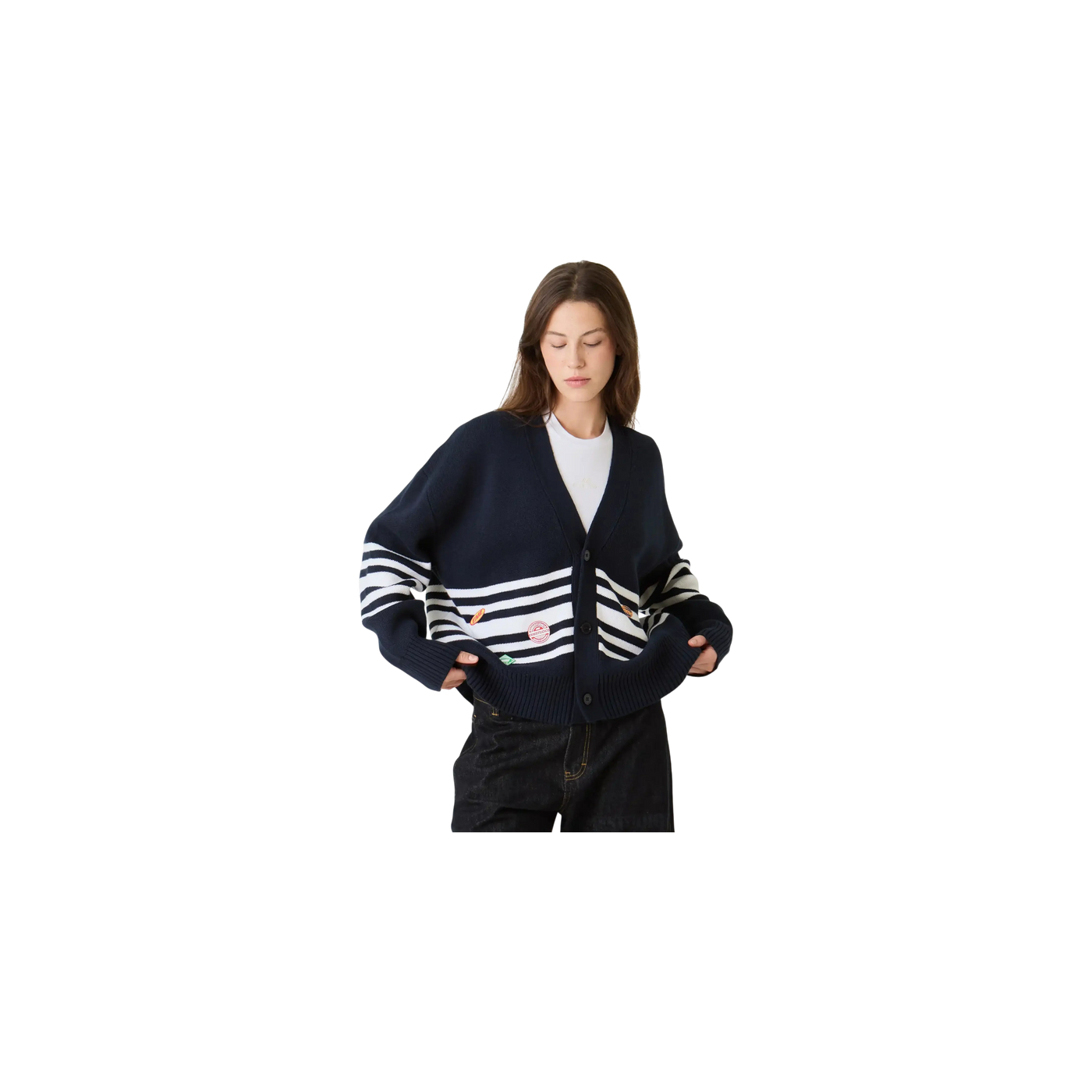 Eme Studios Pins Navy Cardigan