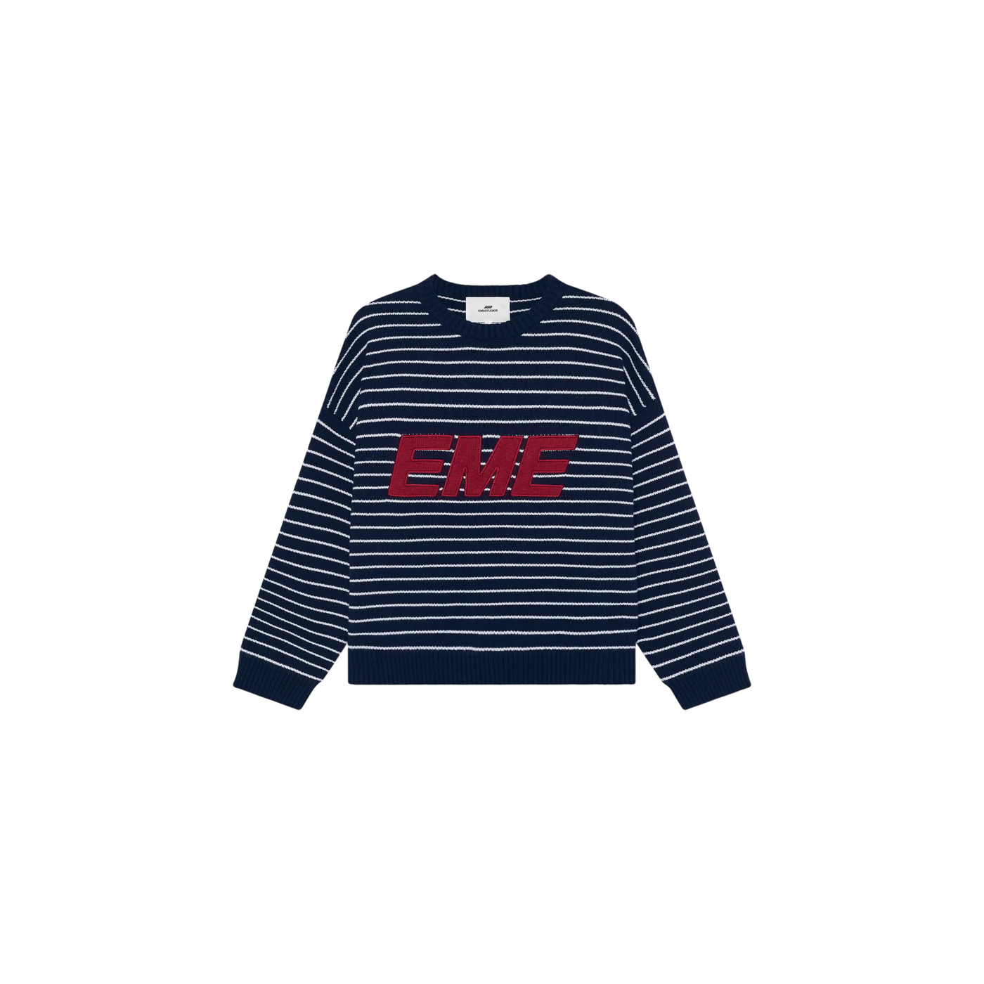 Eme Studios Pinstripe Night Sky Knit Sweater