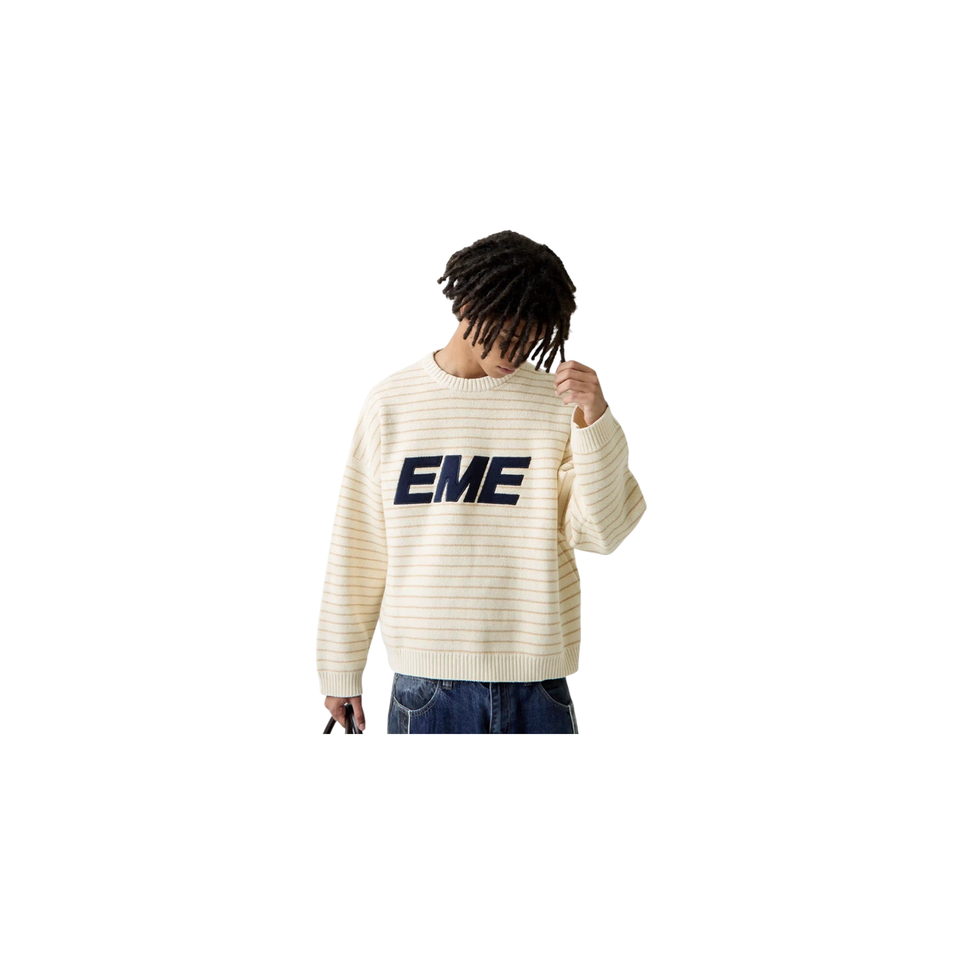 Eme Studios Pinstripe Sugar Knit Sweater