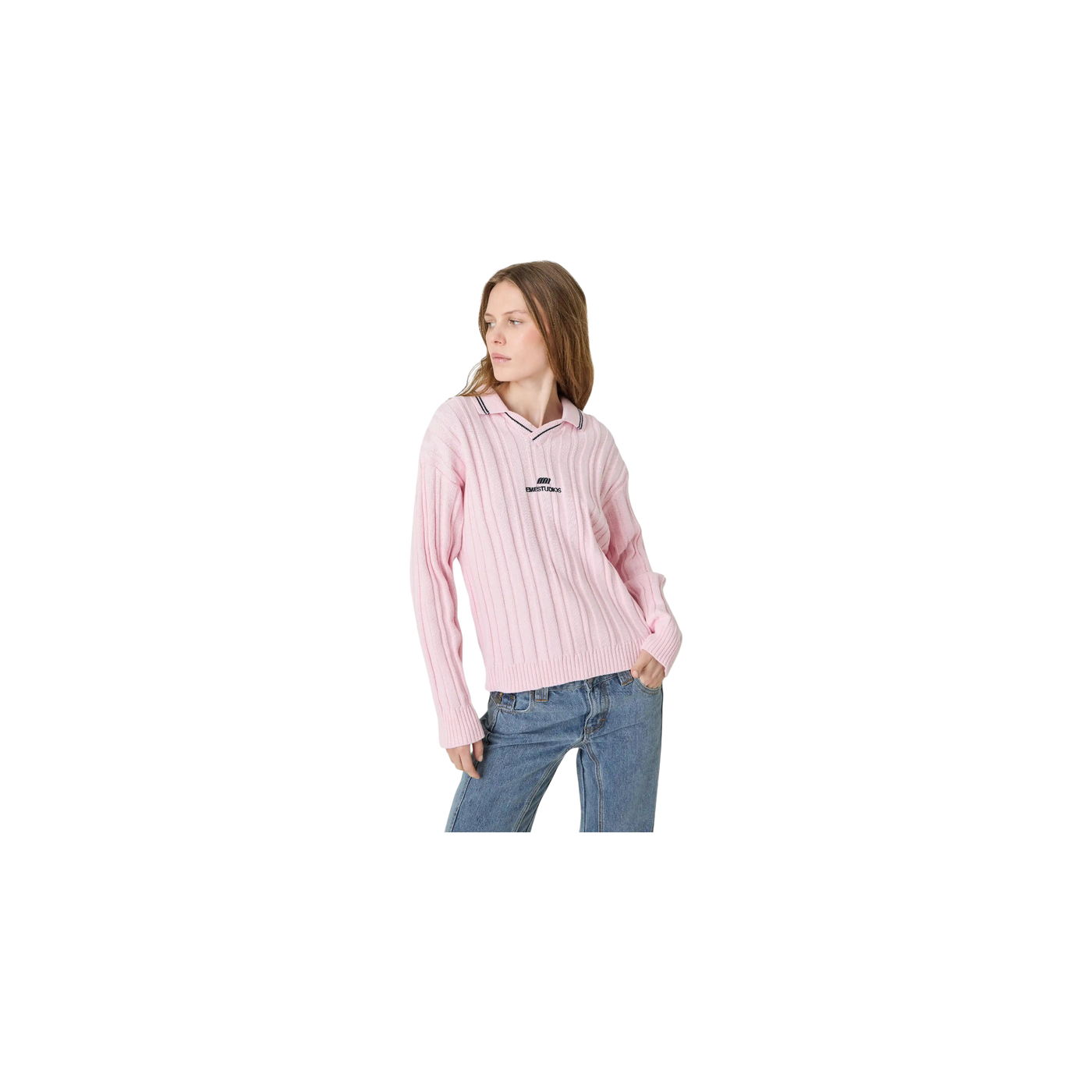 Eme Studios Pivot Cotton Candy Knit Polo