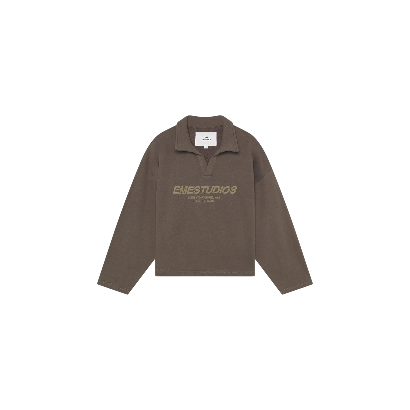 Eme Studios Playtime Olive Polo Crewneck