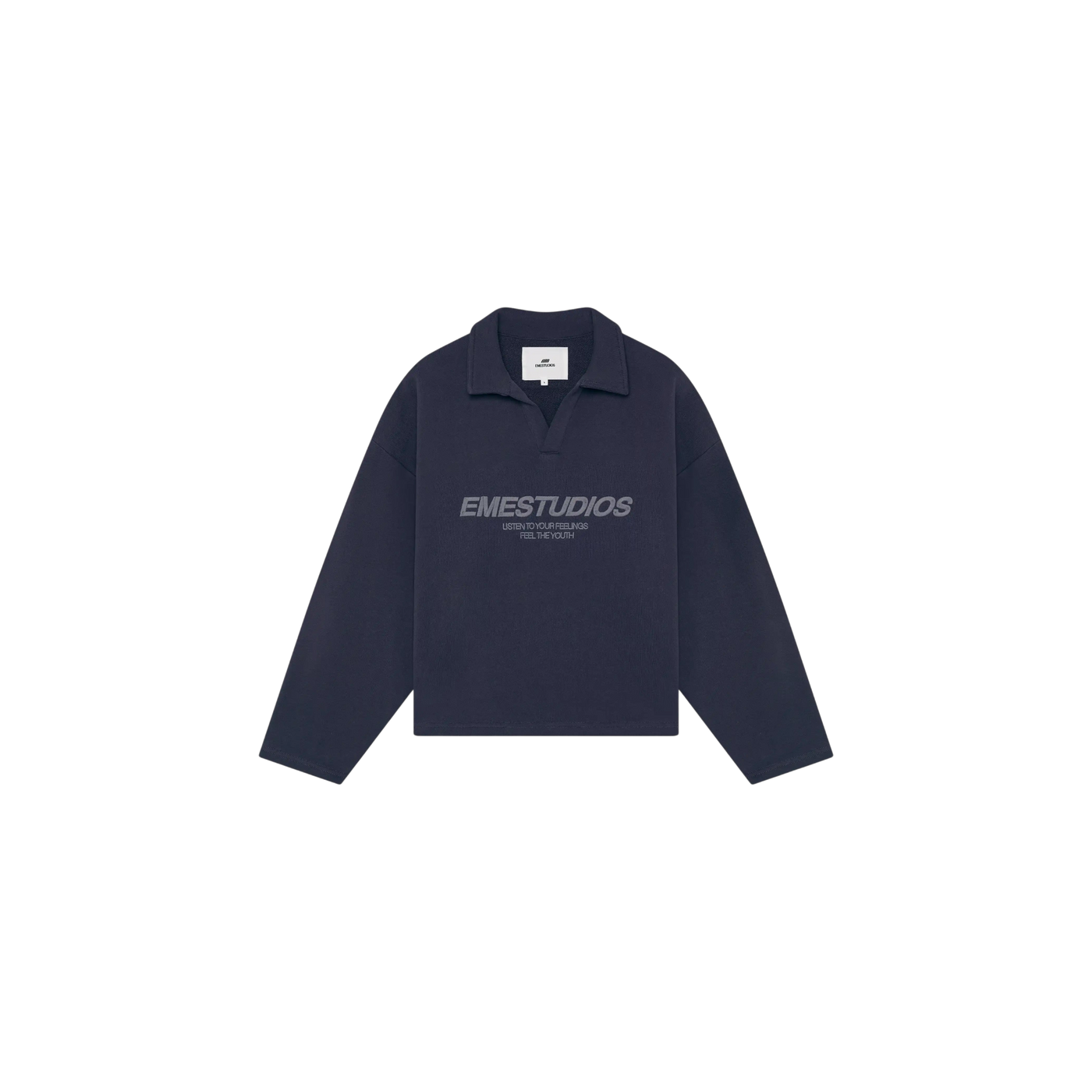 Eme Studios Playtime Ombre Blue Polo Crewneck