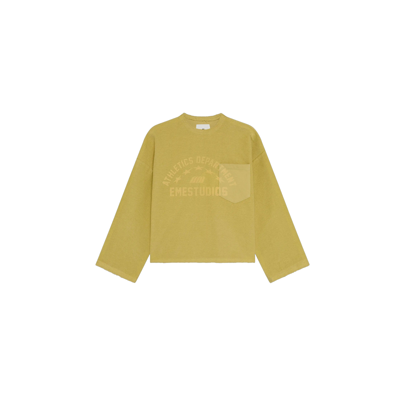Eme Studios Pocket Antique Green Reverse Crewneck