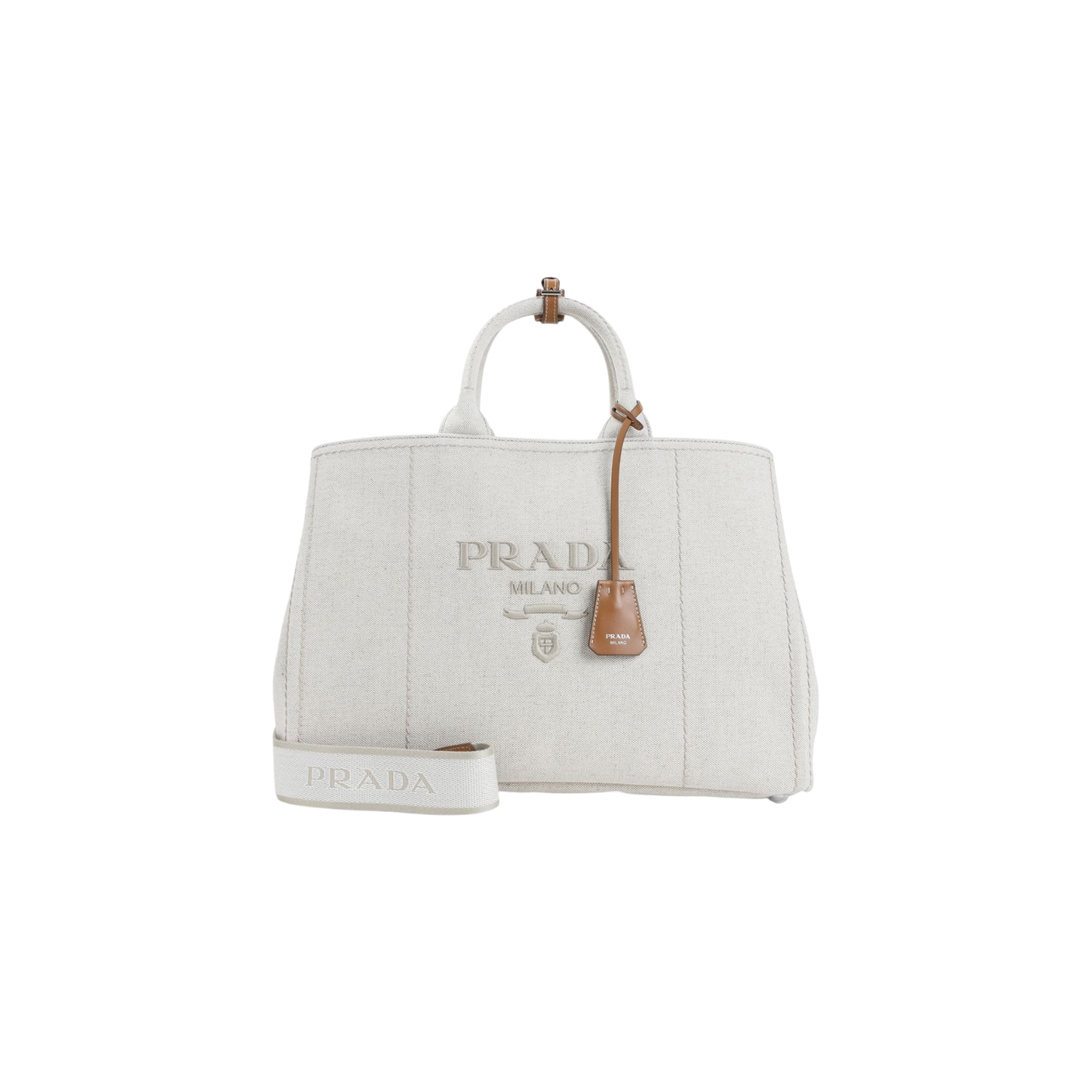Prada Logo-Embroidered Top Handle Bag