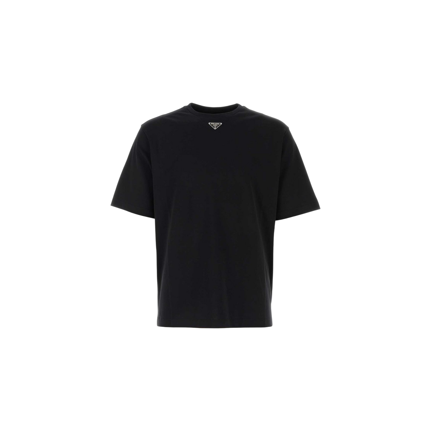 Prada Logo Plaque Crewneck T-Shirt