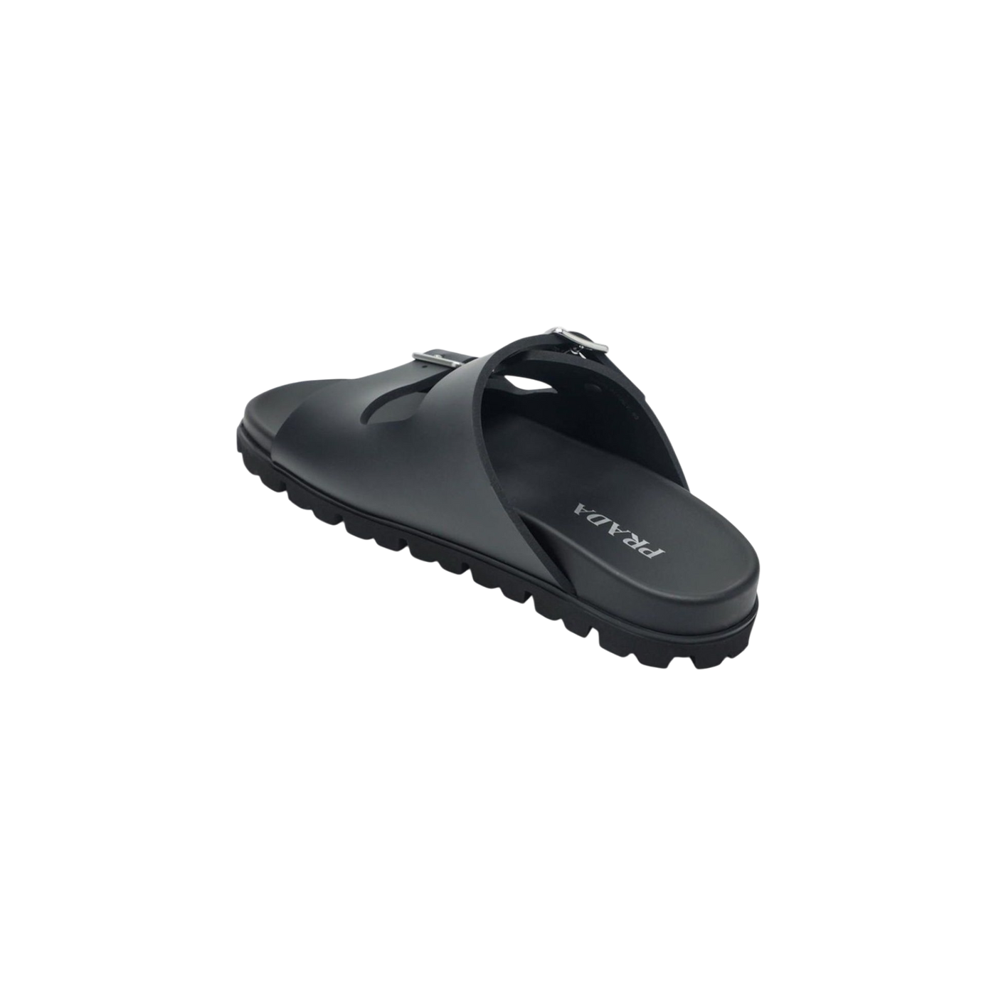 Prada Round-Toe Slip-On Sandals