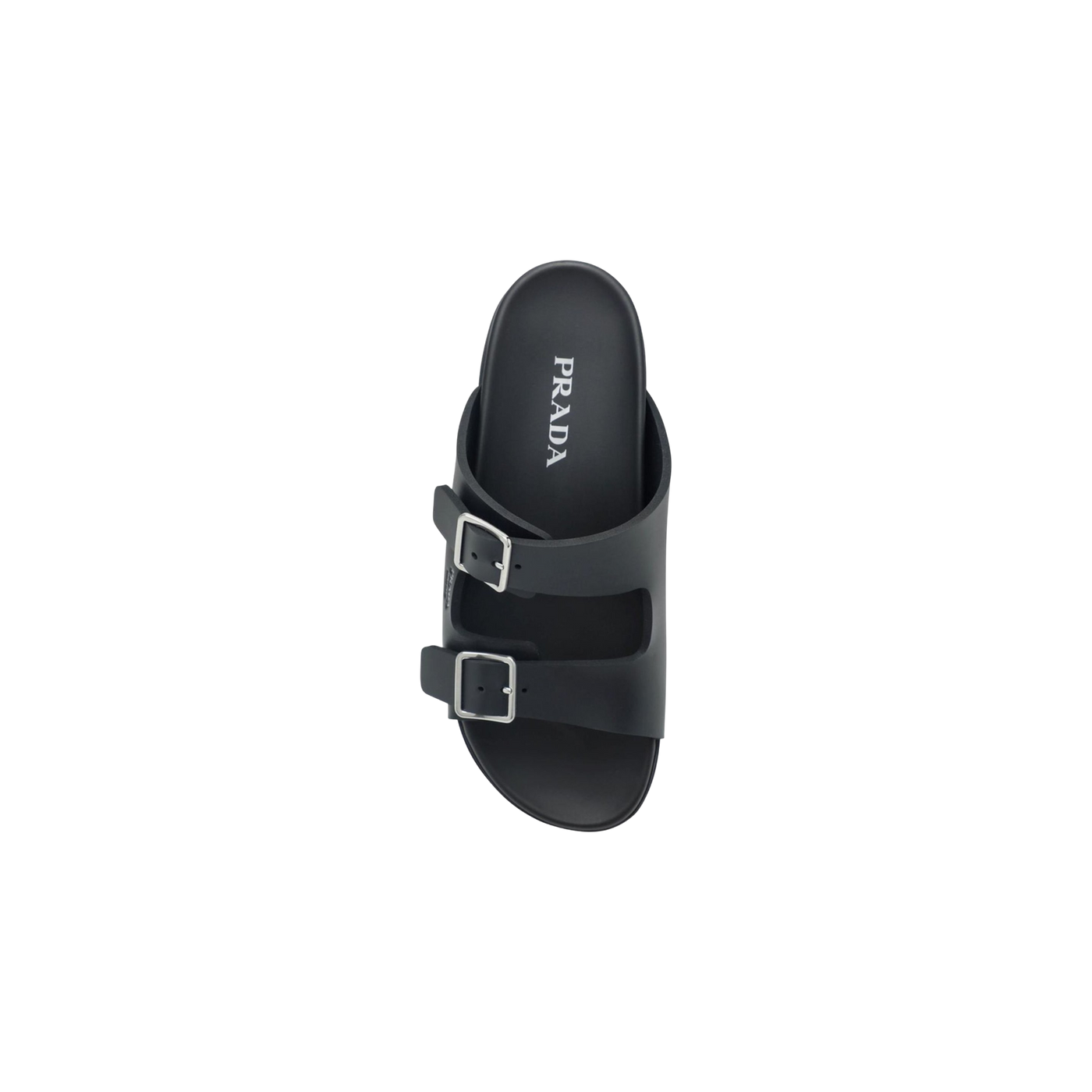 Prada Round-Toe Slip-On Sandals