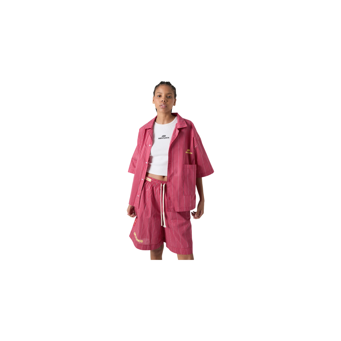 Eme Studios Pyjama Boxy Top Red