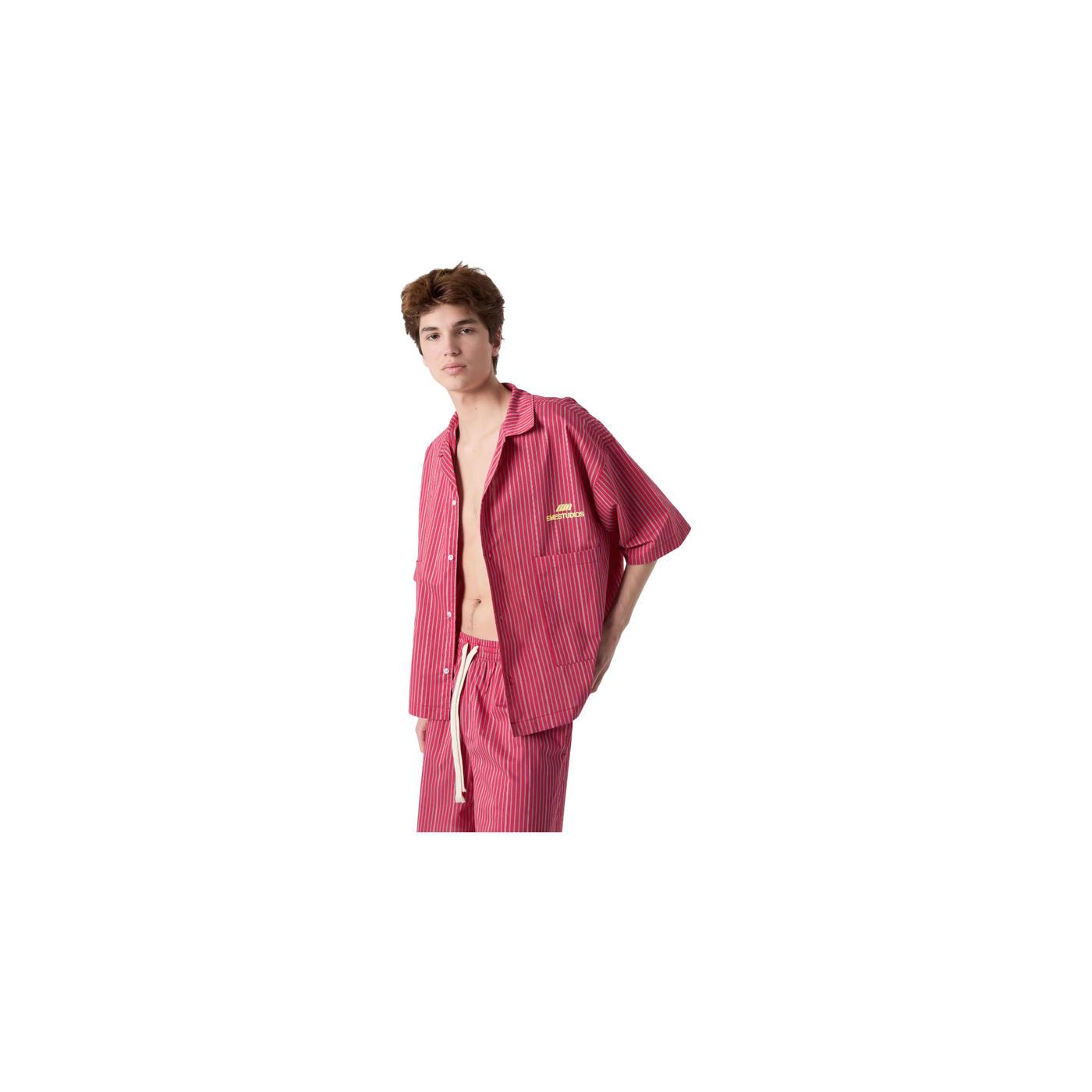 Eme Studios Pyjama Boxy Top Red