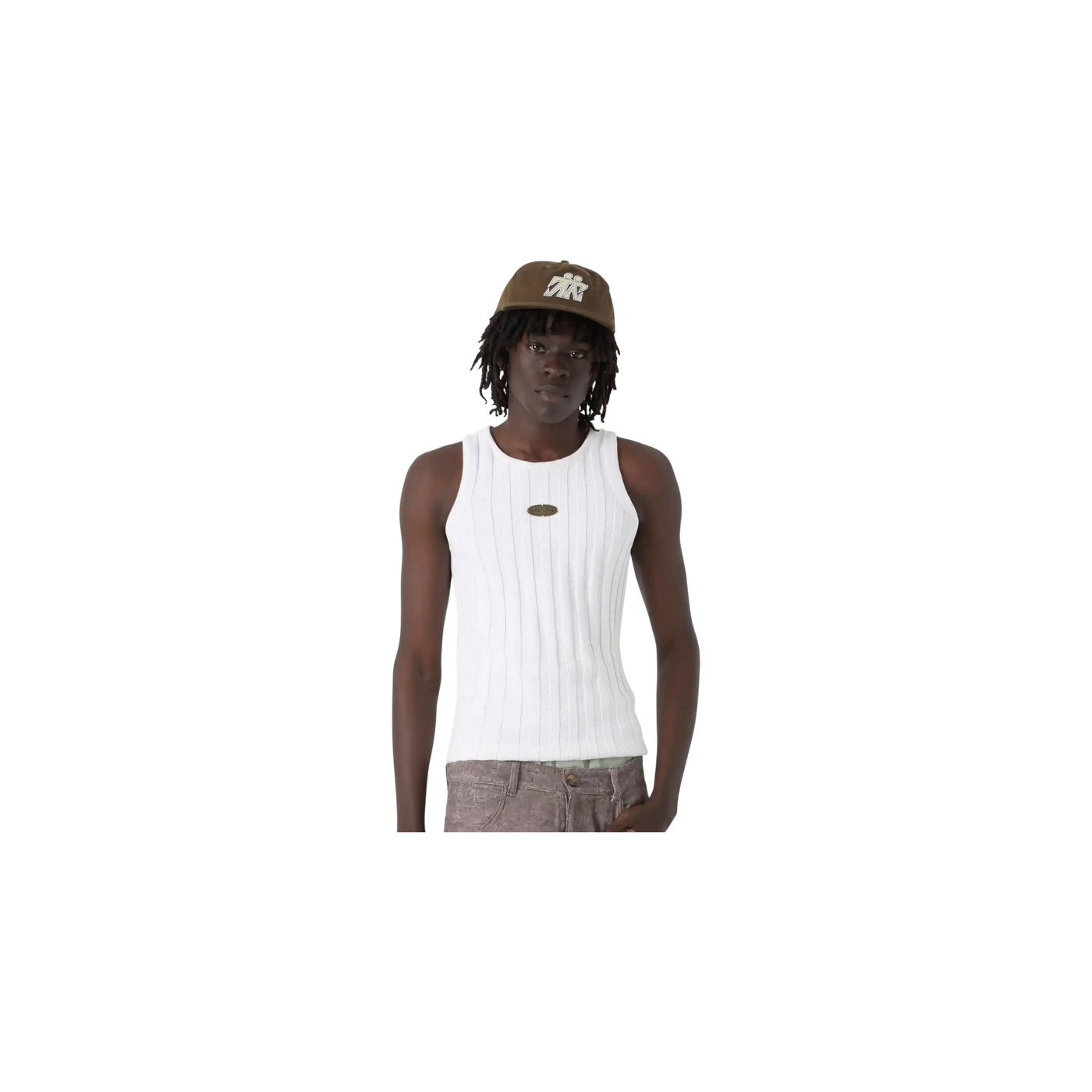 Eme Studios Rib Pearl Tank Top