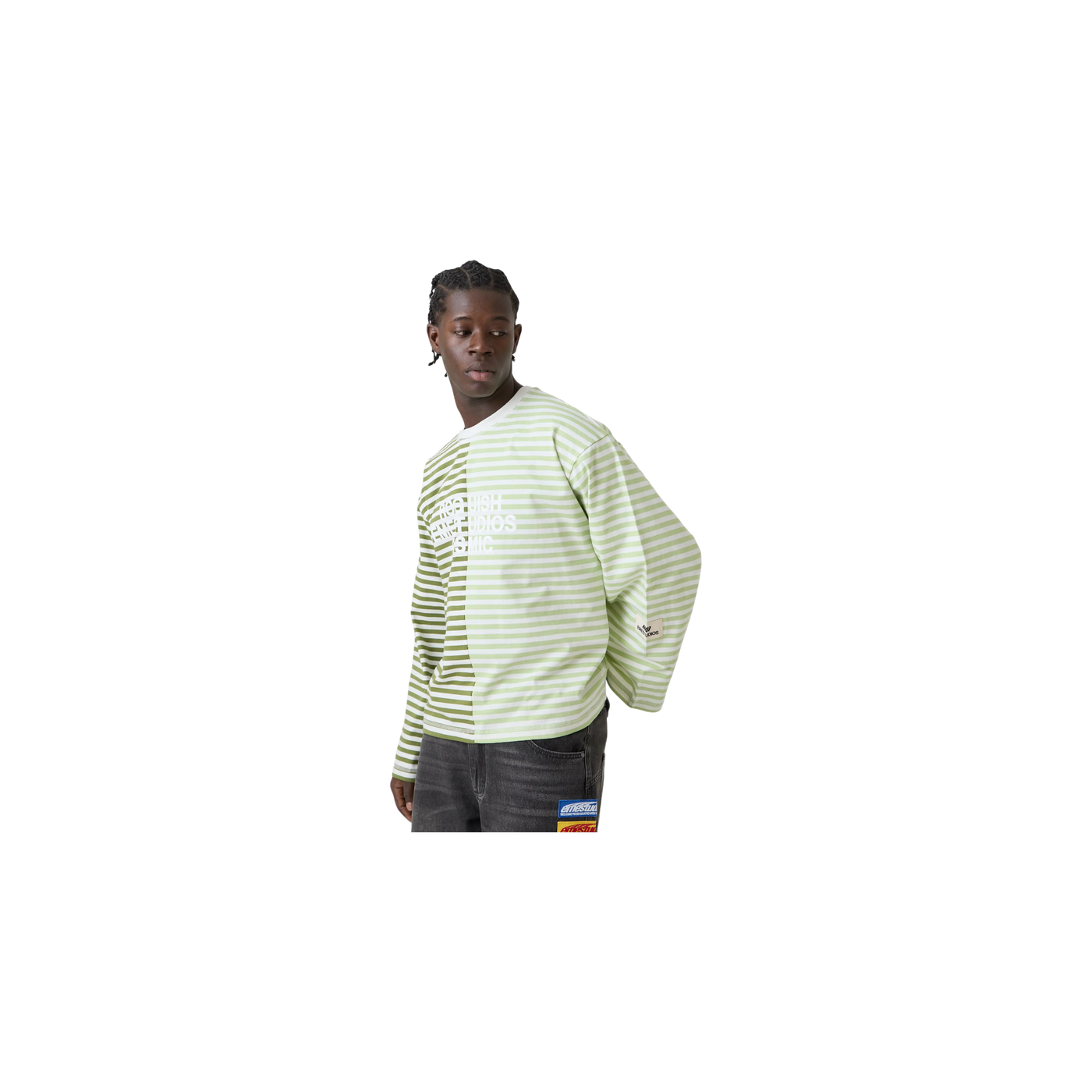 Eme Studios Roguish Green Striped Long Sleeve