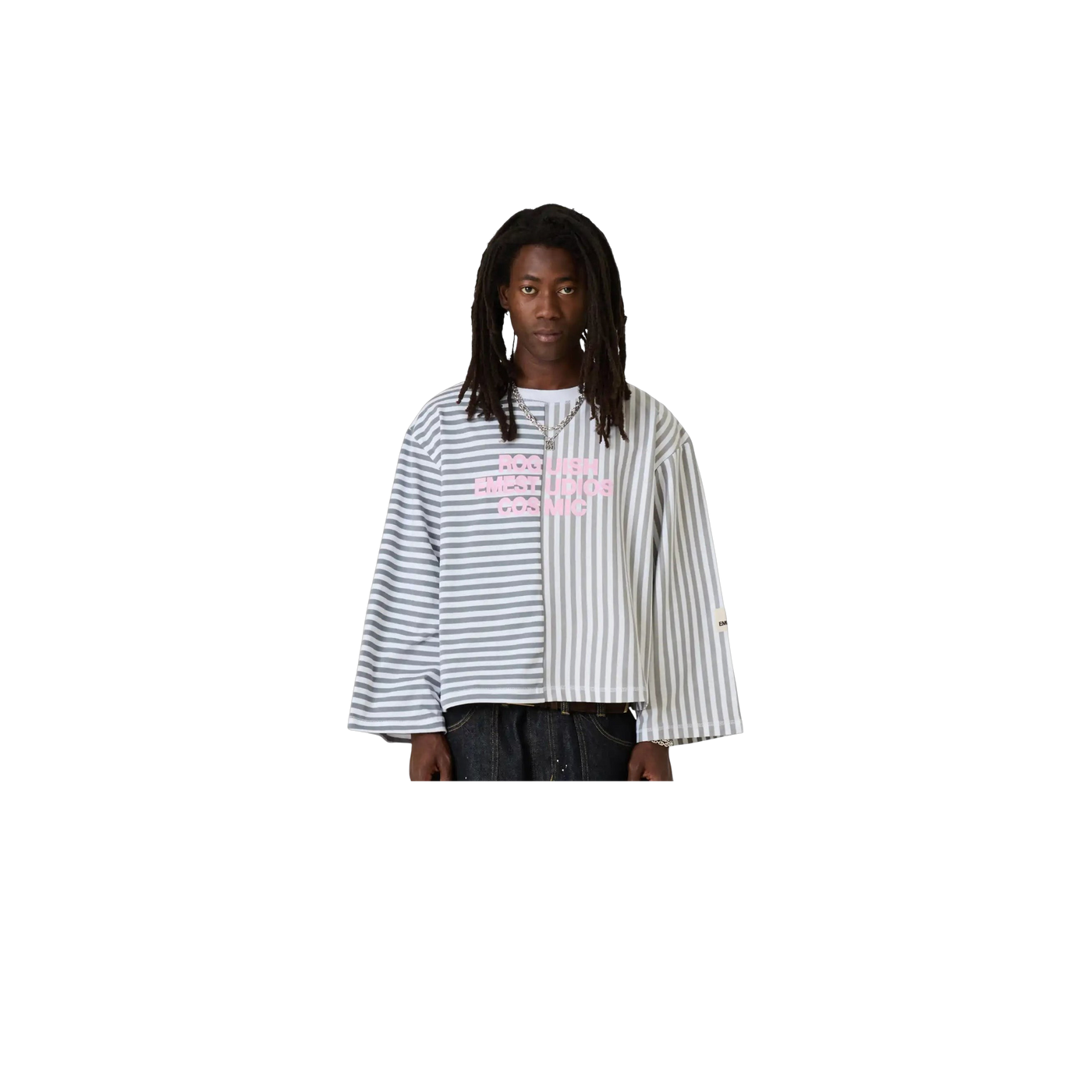 Eme Studios Roguish Heather Grey Striped Long Sleeve
