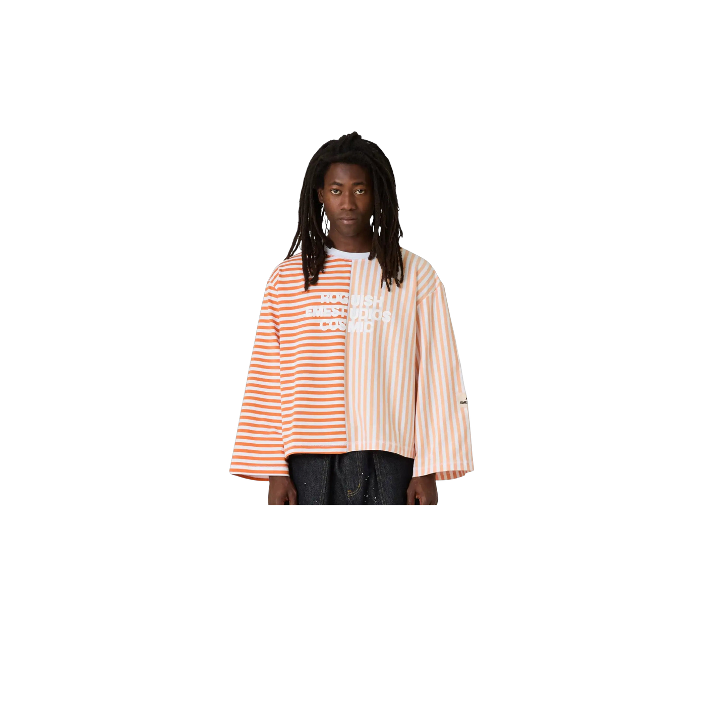 Eme Studios Roguish Tangerine Striped Long Sleeve