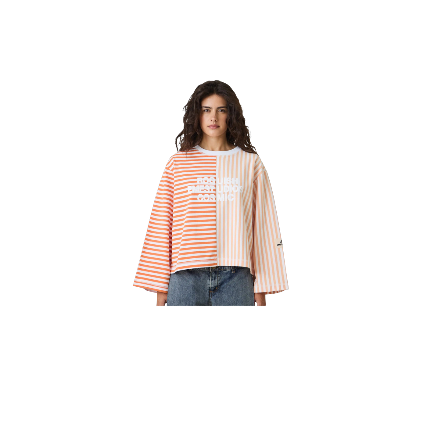 Eme Studios Roguish Tangerine Striped Long Sleeve