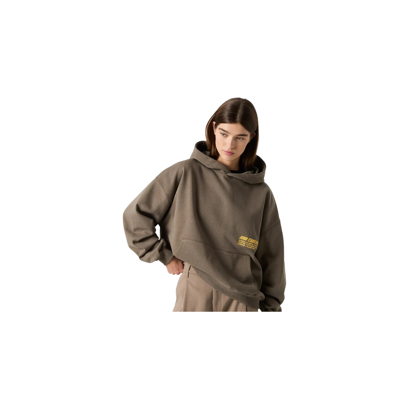Eme Studios Roots Muddy Brown Oversized Hoodie