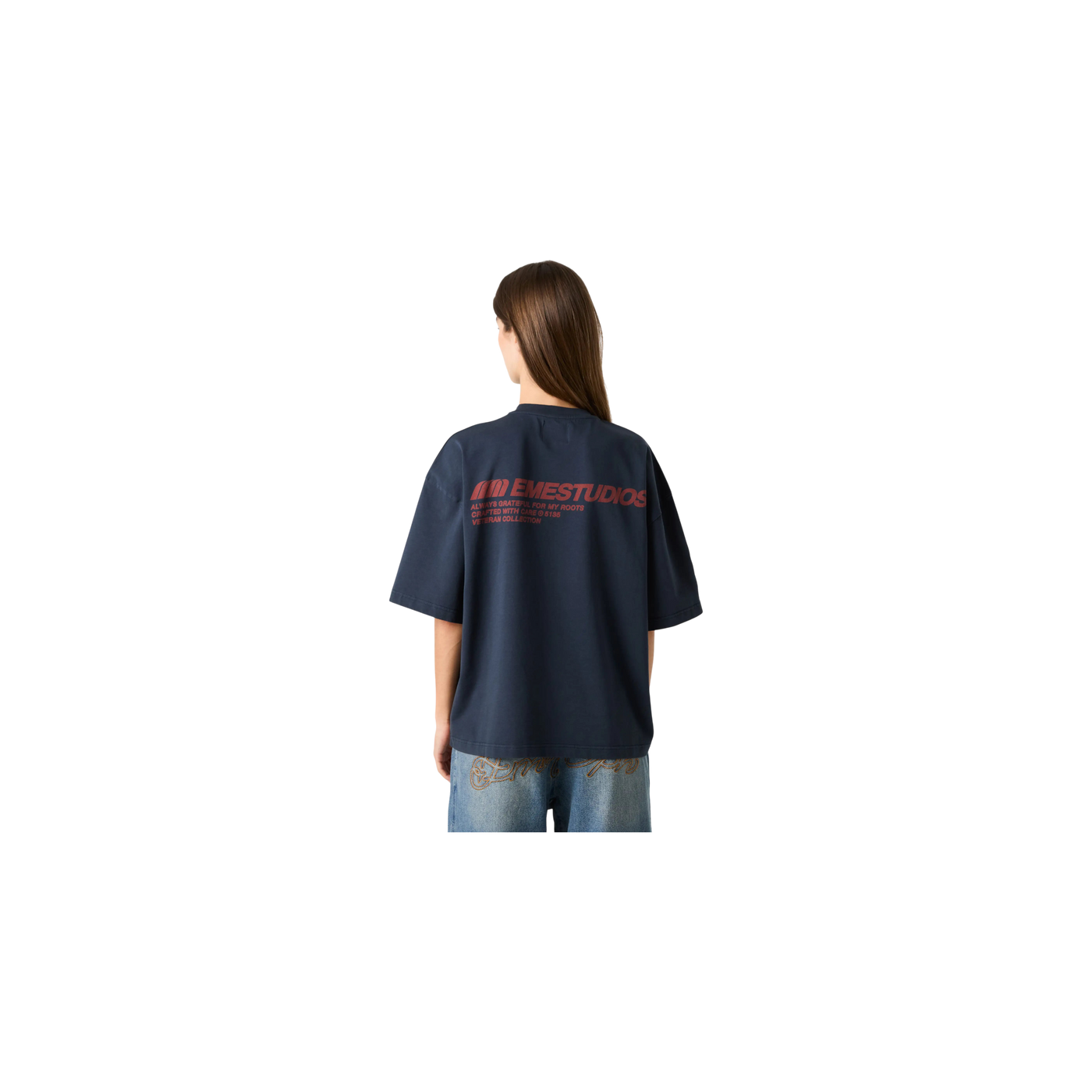 Eme Studios Roots Navy Oversized T-Shirt