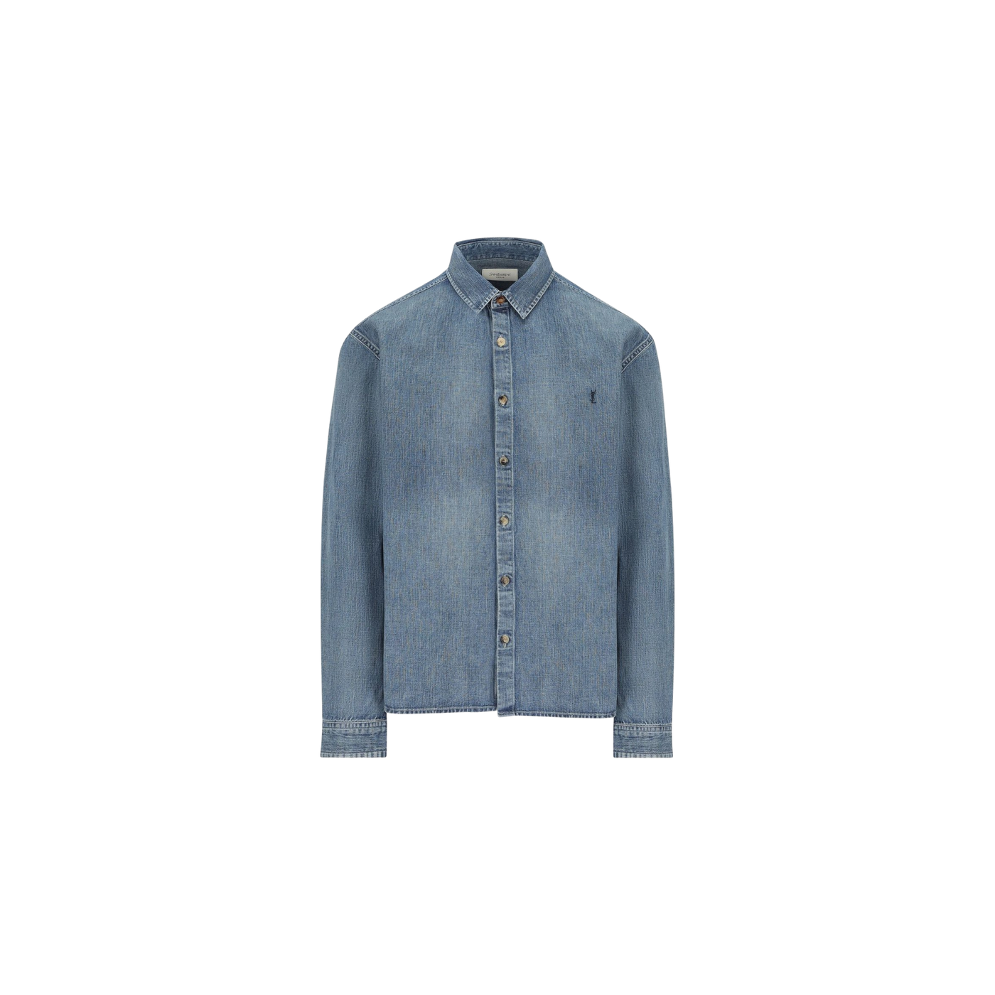 Saint Laurent Cassandre Button-Up Denim Shirt