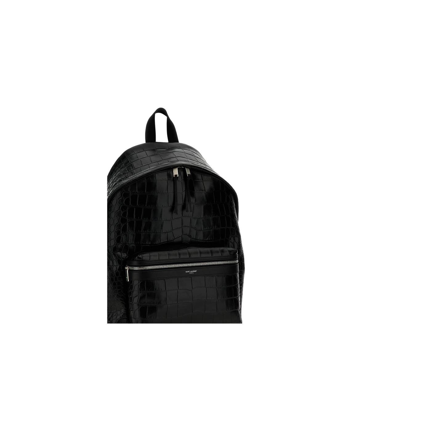 Saint Laurent Embossed Zip-Up City Backpack