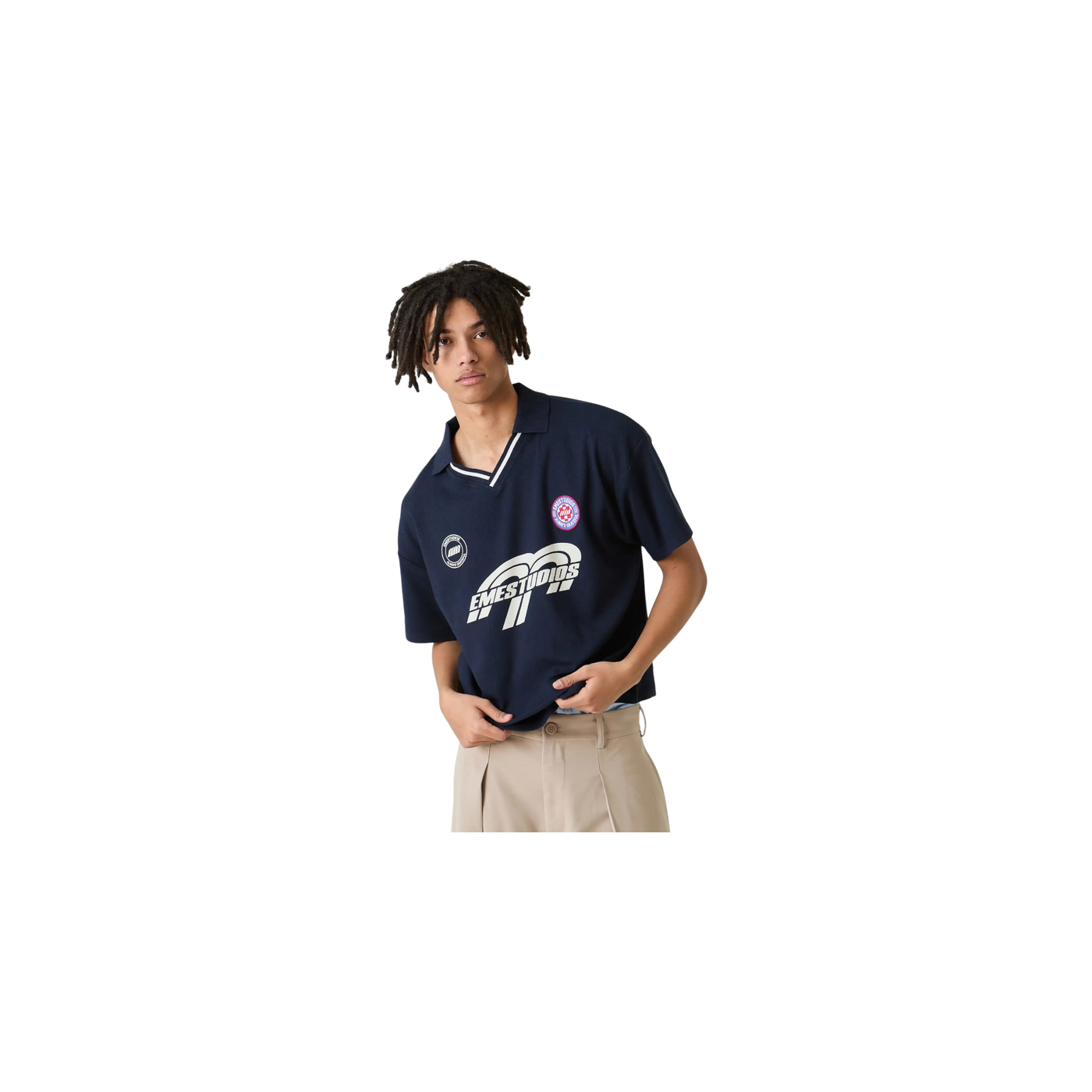 Eme Studios Score Navy Polo