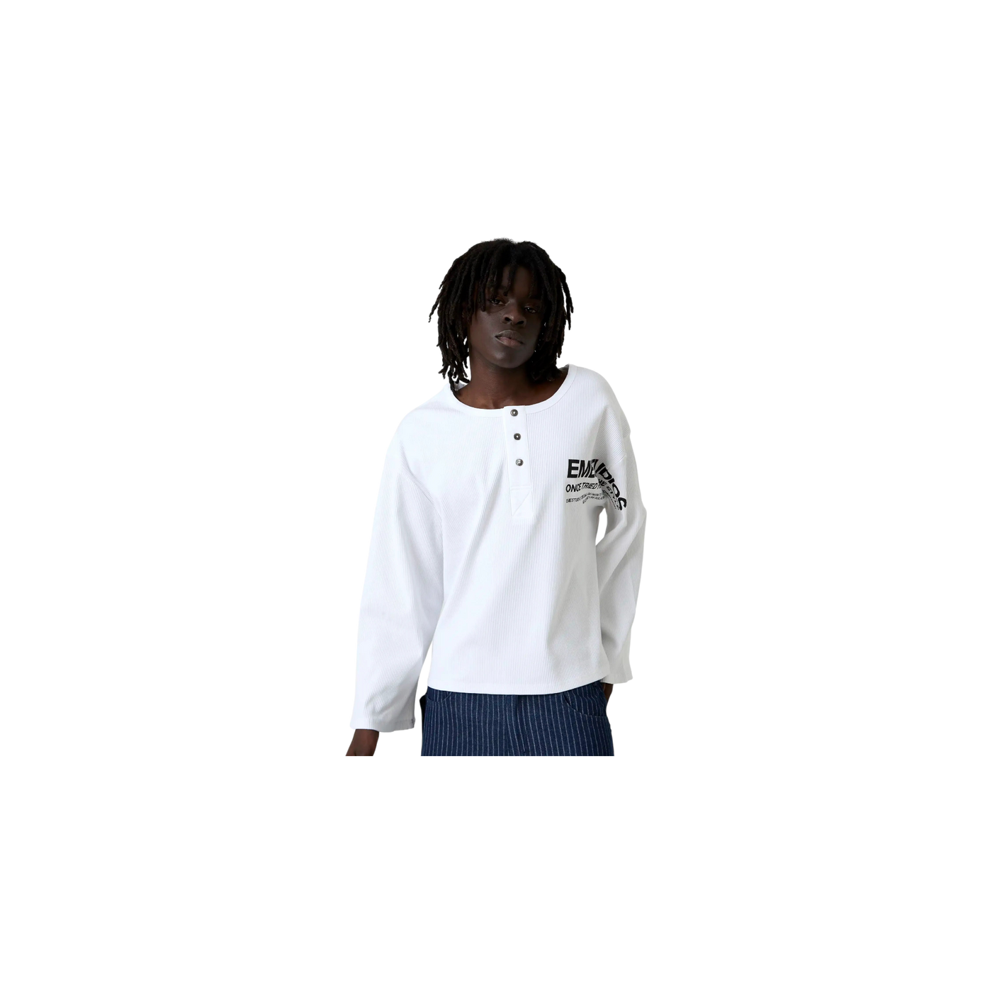 Eme Studios Selection Henley Pearl Long Sleeve