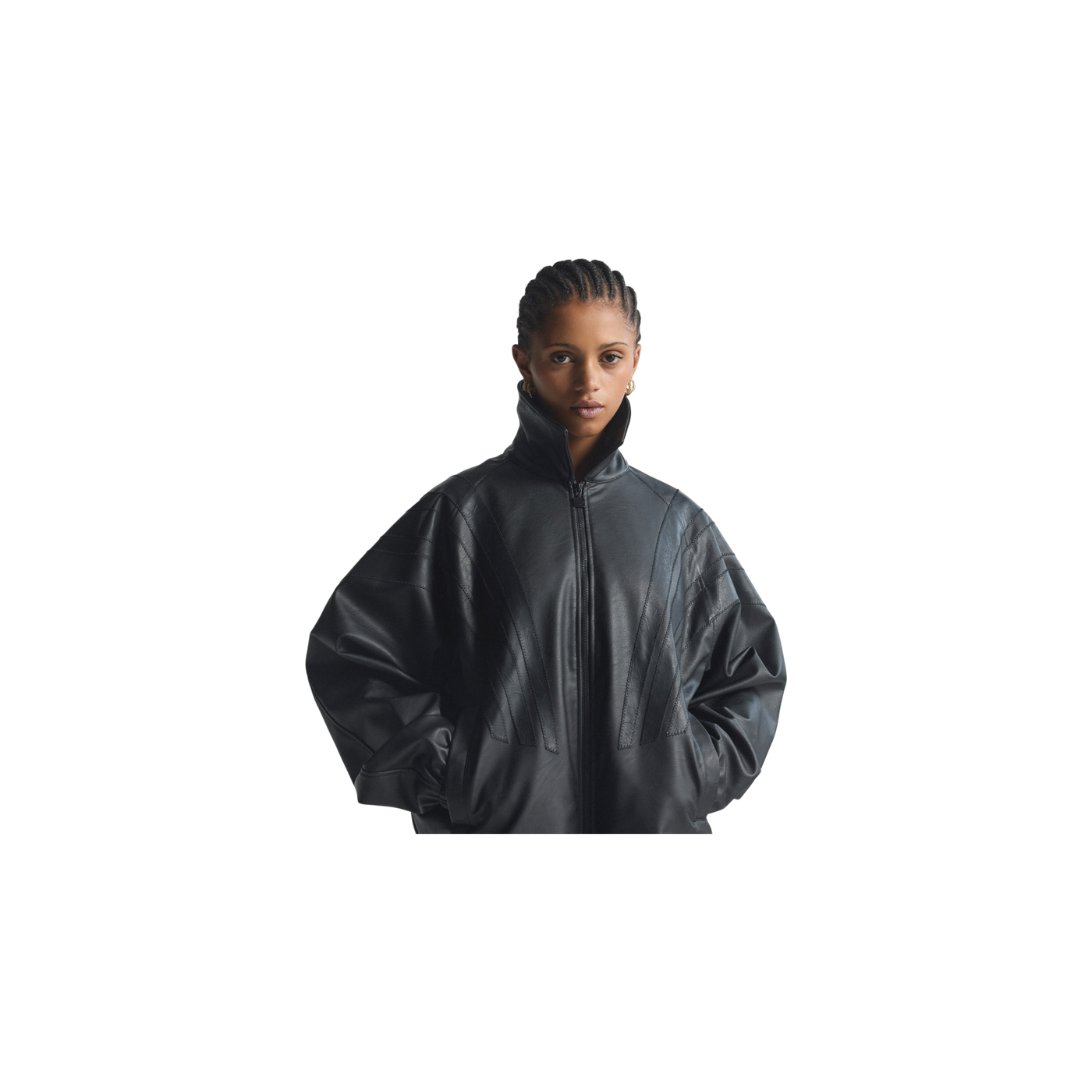 Adidas Santiago Pleather Jacket Black