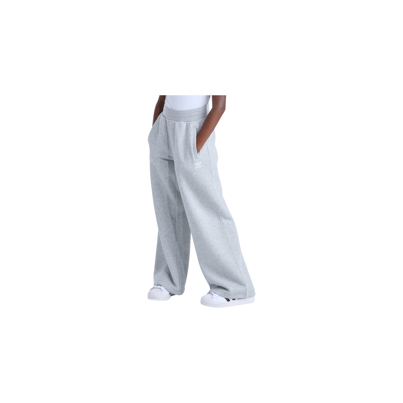 Adidas Essentials Og Htr Wide Leg Pant Medium Grey Heather