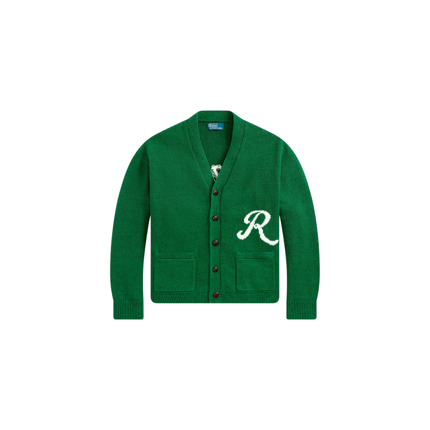 Polo Ralph Lauren Cardigan With Linen Dark Green / White