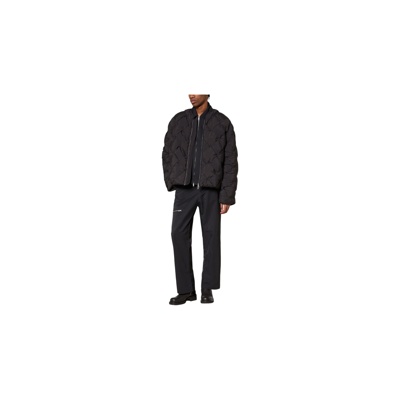 Represent Quilted Jacket Black