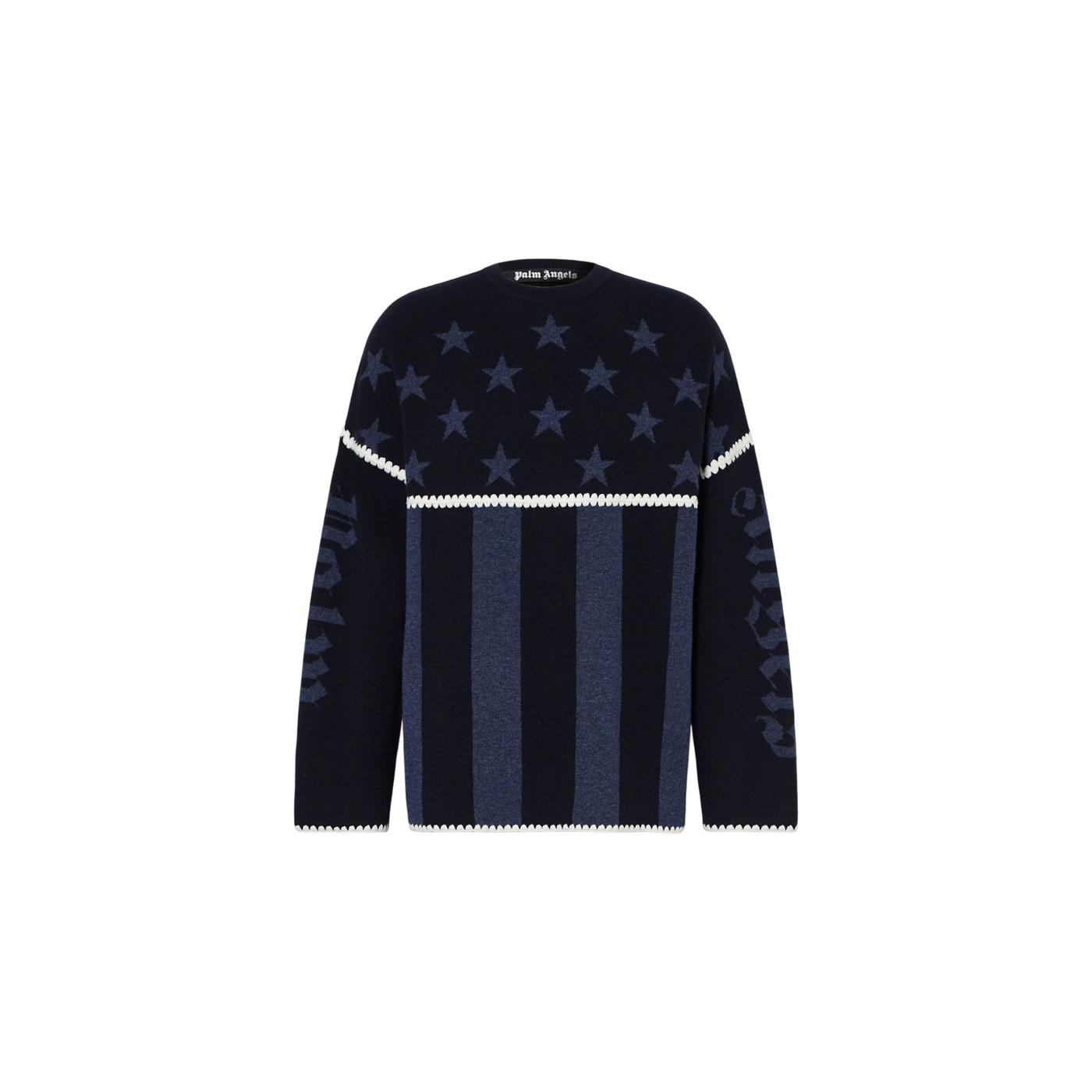 Palm Angels Sweater Stars & Stripes Dark Blue / Blue