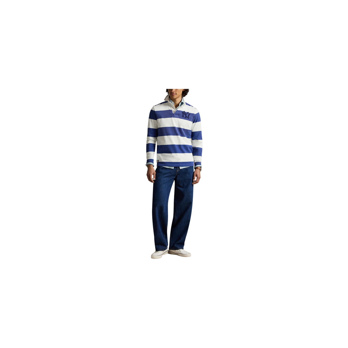 Polo Ralph Lauren Rugby Shirt White / Dark Blue