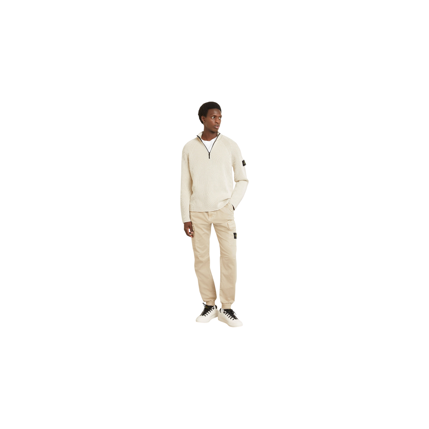Stone Island Half-zip Sweater White / Beige