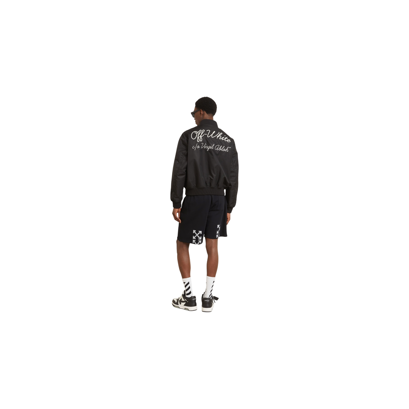 Off-White Heraldic Arrow Skate Sweat Shorts Black / White
