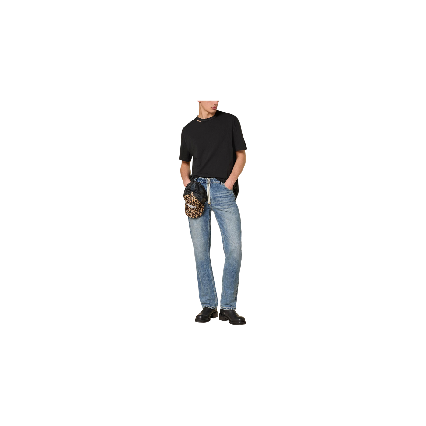 Cole Buxton Distressed Cole T-shirt Black