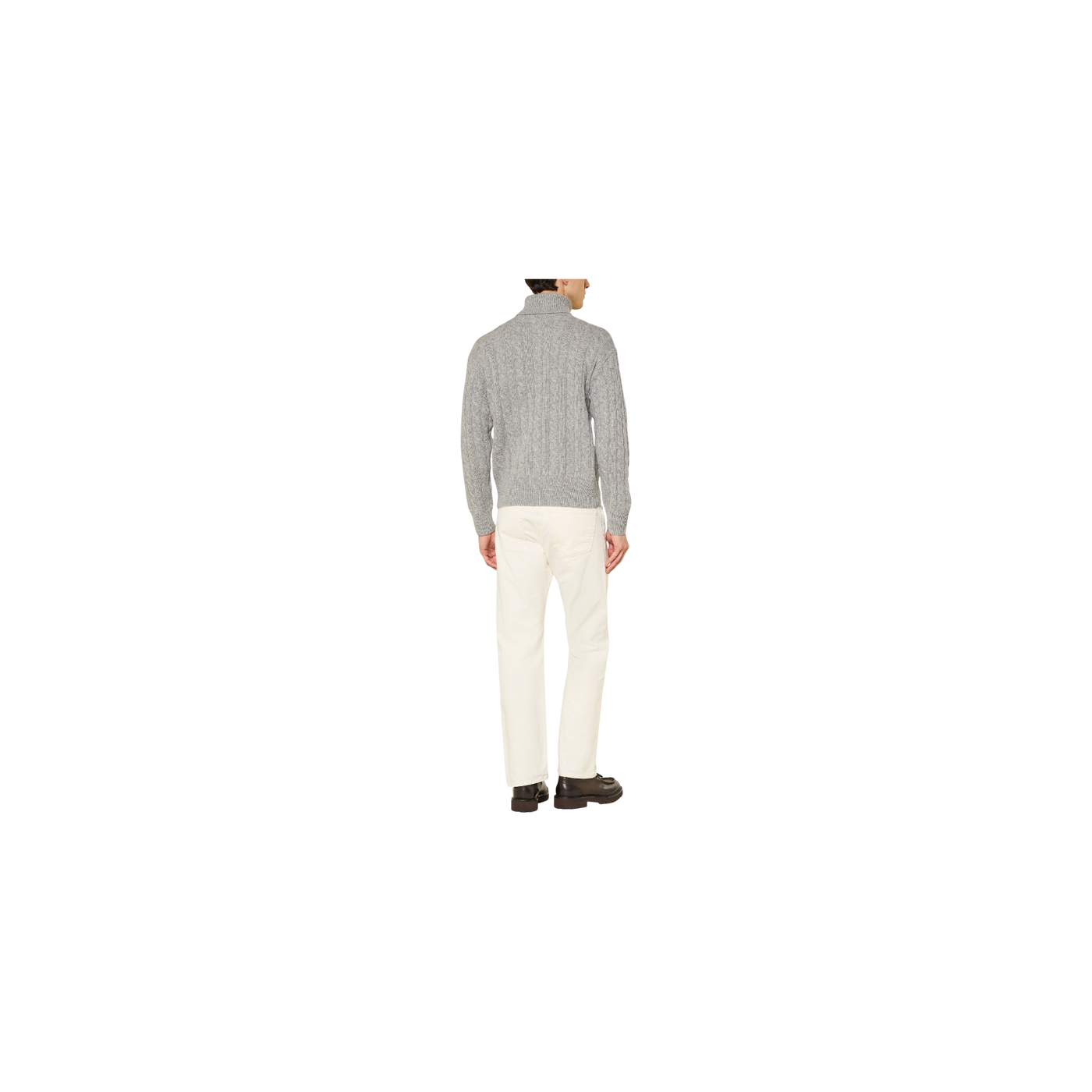 Polo Ralph Lauren Turtleneck Sweater Gray / White