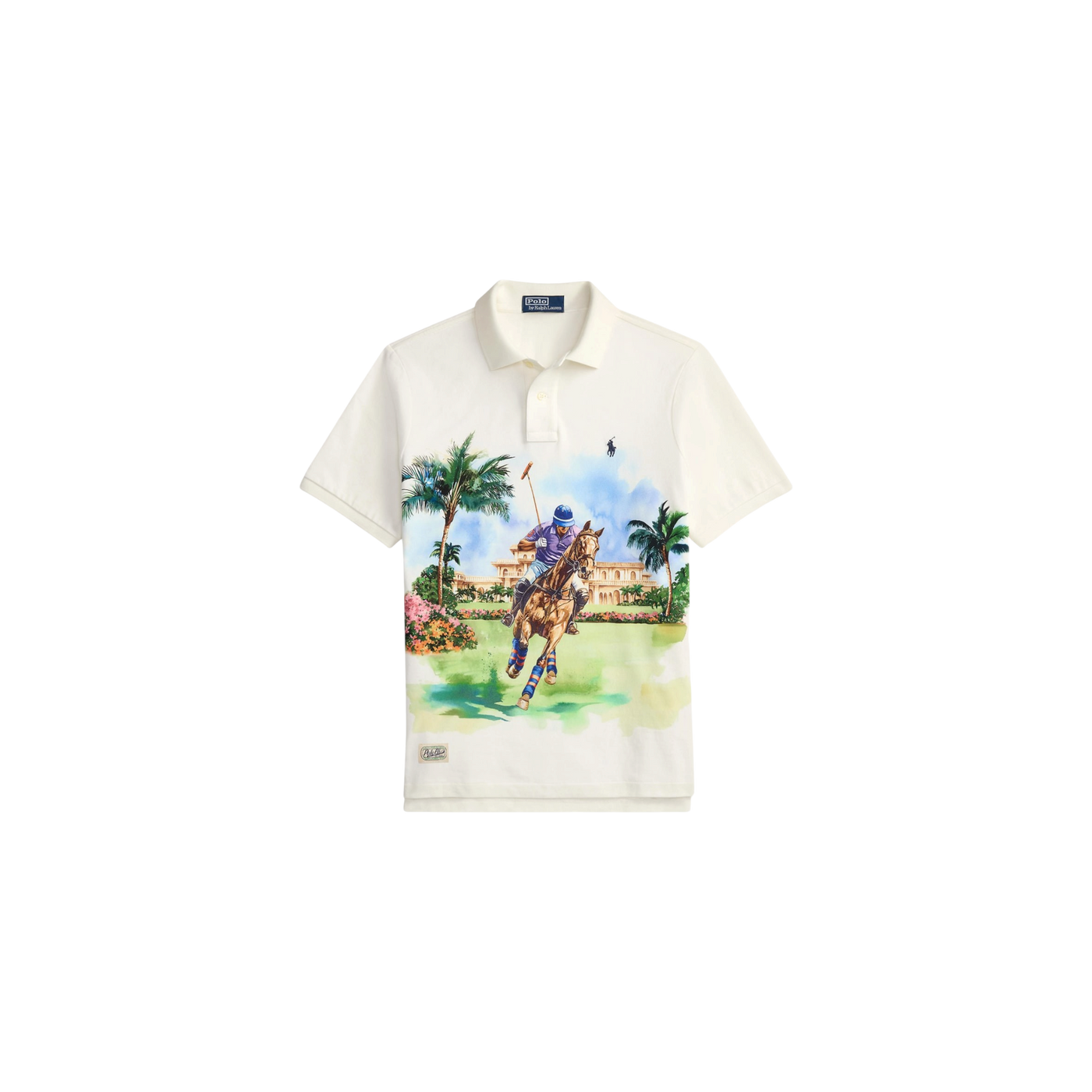 Polo Ralph Lauren Classic Fit Piqué Polo Shirt White / Brown / Green