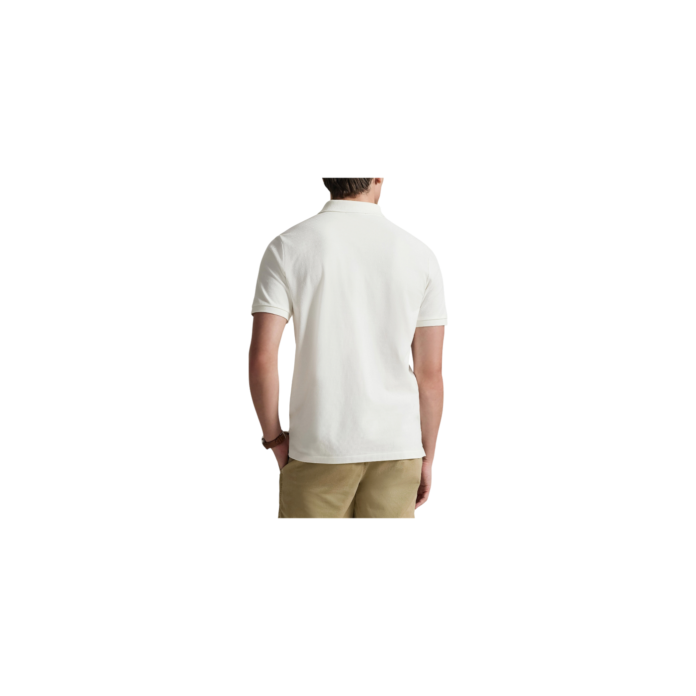 Polo Ralph Lauren Classic Fit Piqué Polo Shirt White / Brown / Green