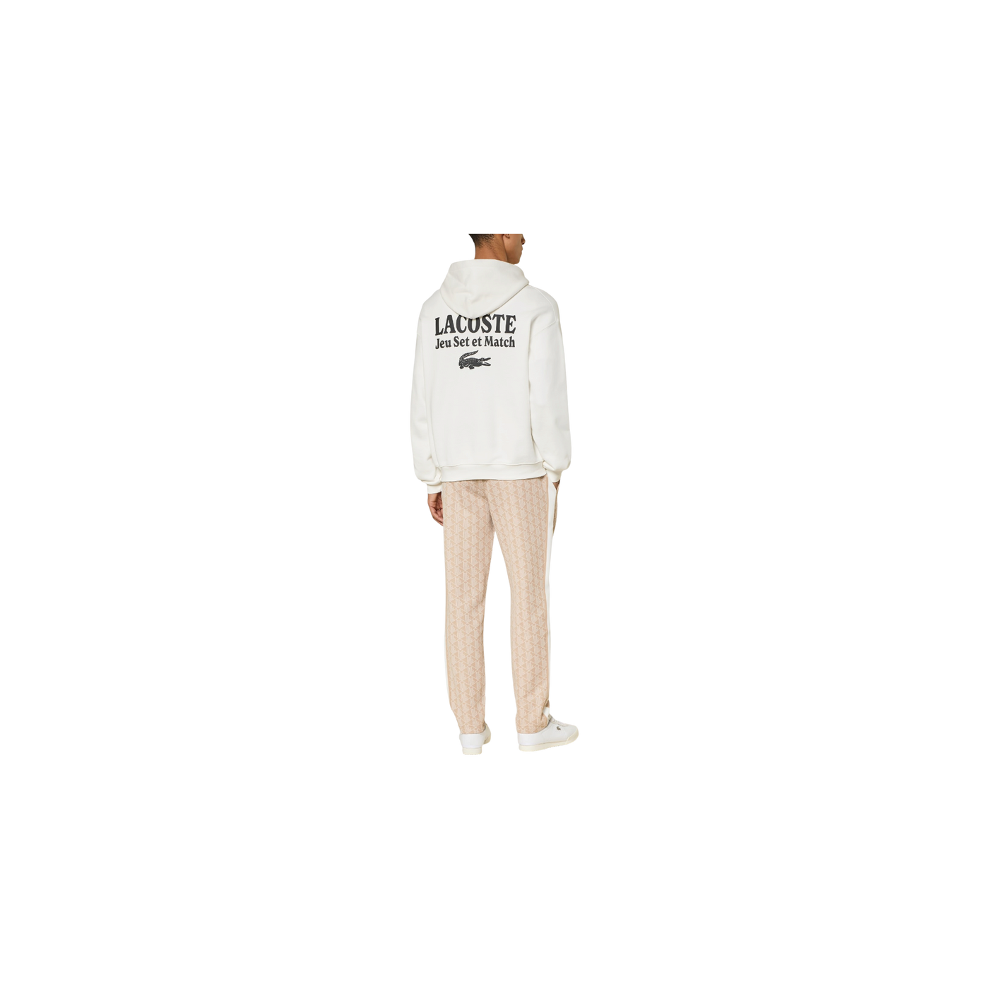 Lacoste Track Pants Beige / White
