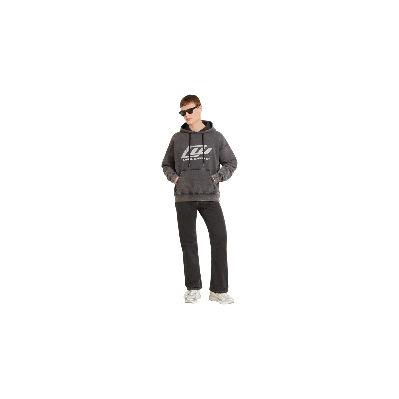 Off-White Hoodie Dark Gray / Gray