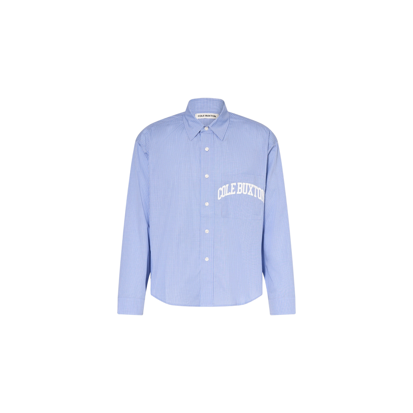 Cole Buxton Shirt Comfort Fit Light Blue Gray White