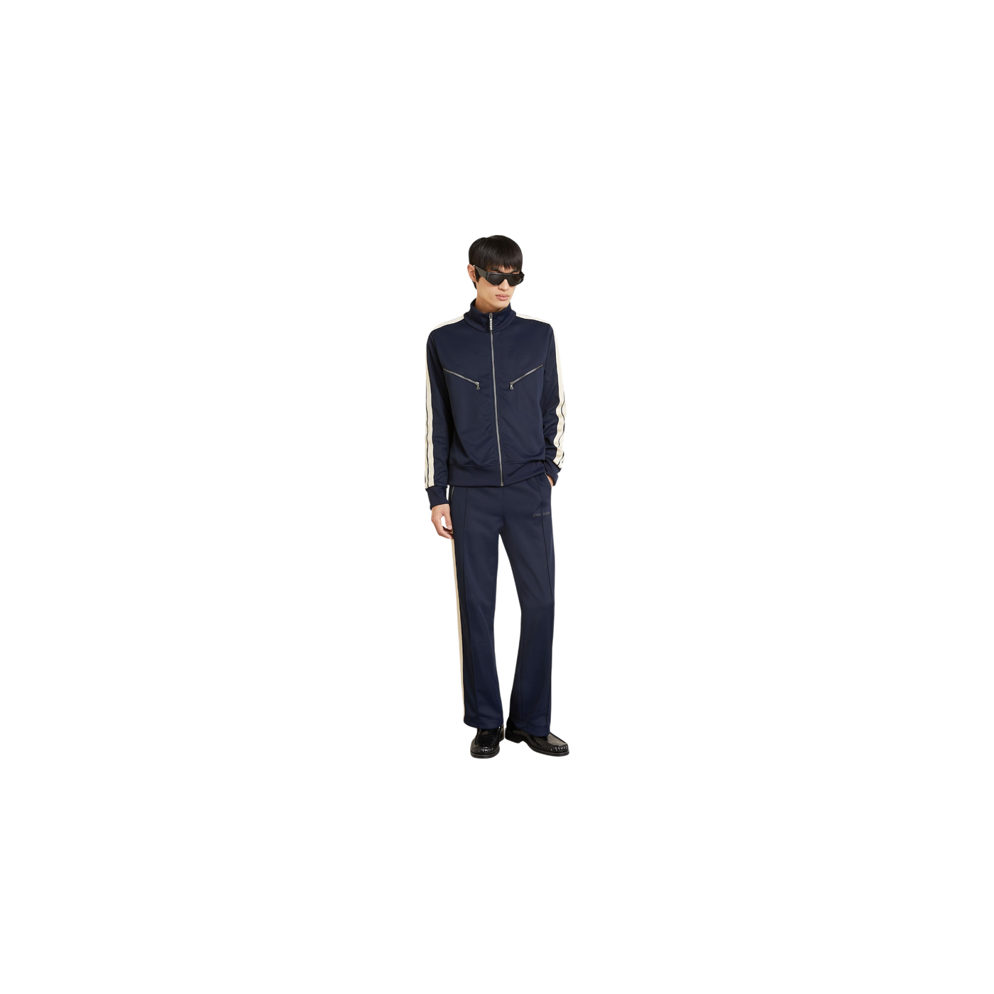 Palm Angels Sweat Jacket Dark Blue / Cream