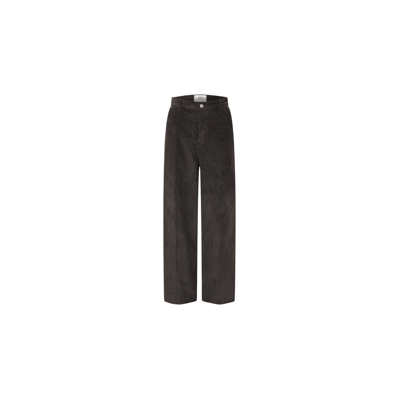 Ami Paris Corduroy Trousers Regular Fit Dark Gray
