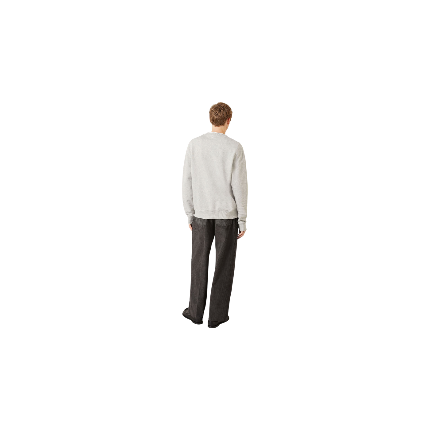 Ami Paris Corduroy Trousers Regular Fit Dark Gray