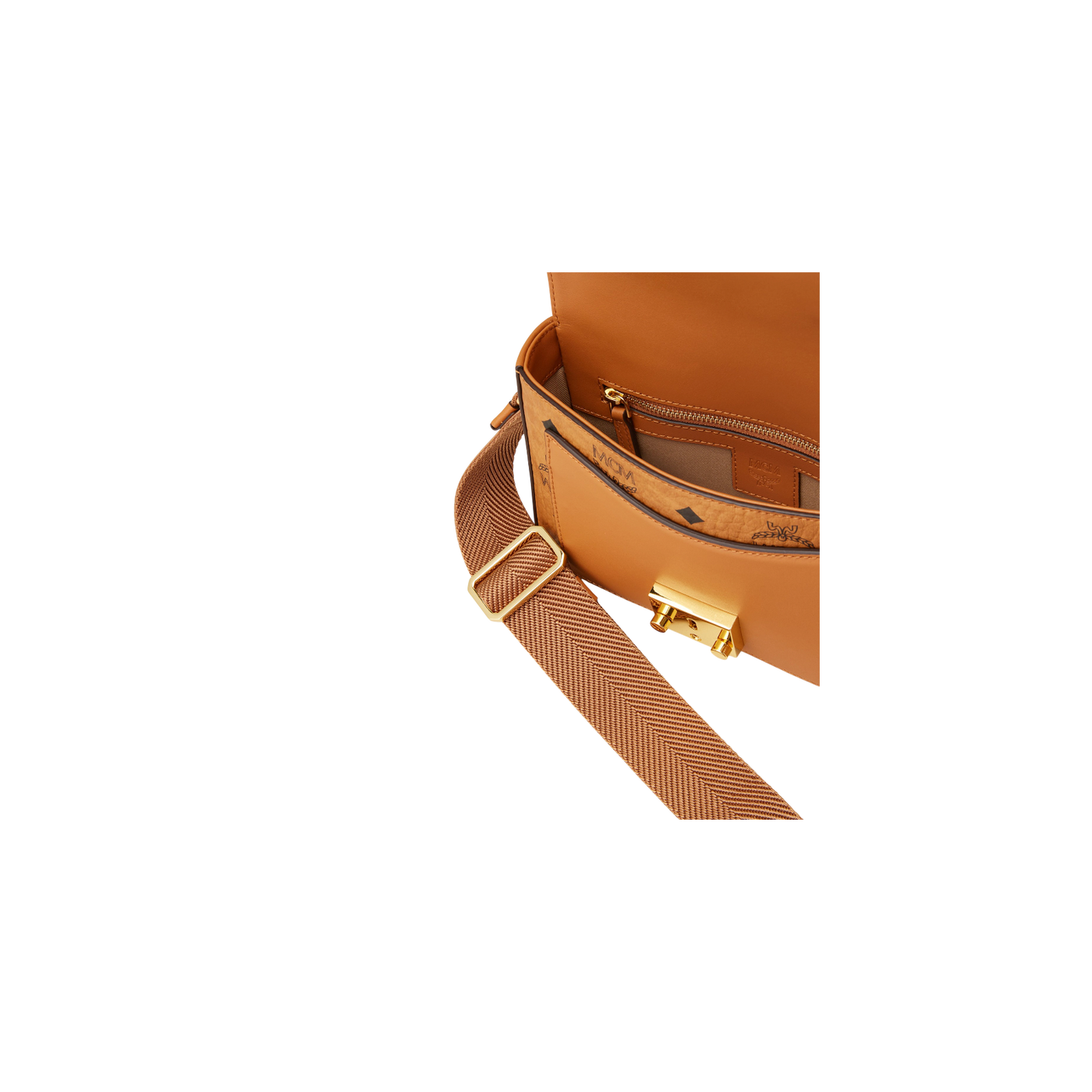 Mcm Mcm Viktor Crossbody Bag Can Be Worn As A Waist Bag Cognac
