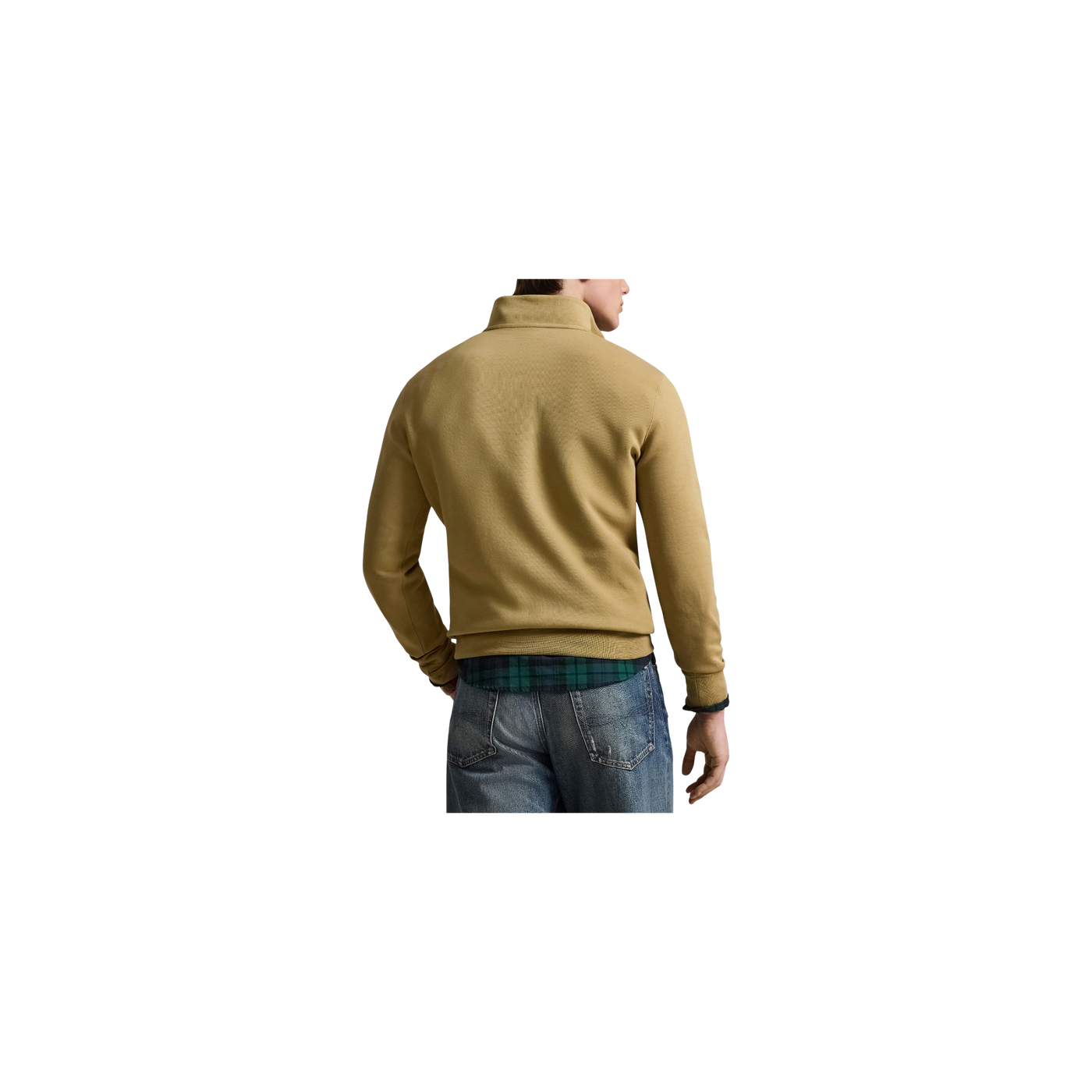 Polo Ralph Lauren Jersey Half-Zip Sweater Khaki / White