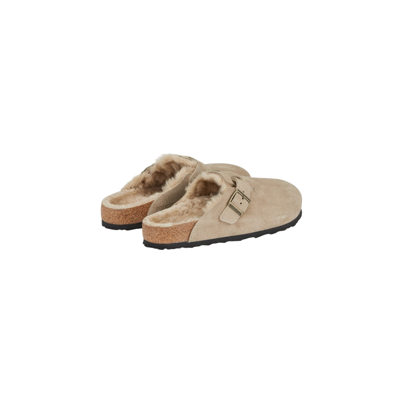 Birkenstock Boston Mules Lined Taupe